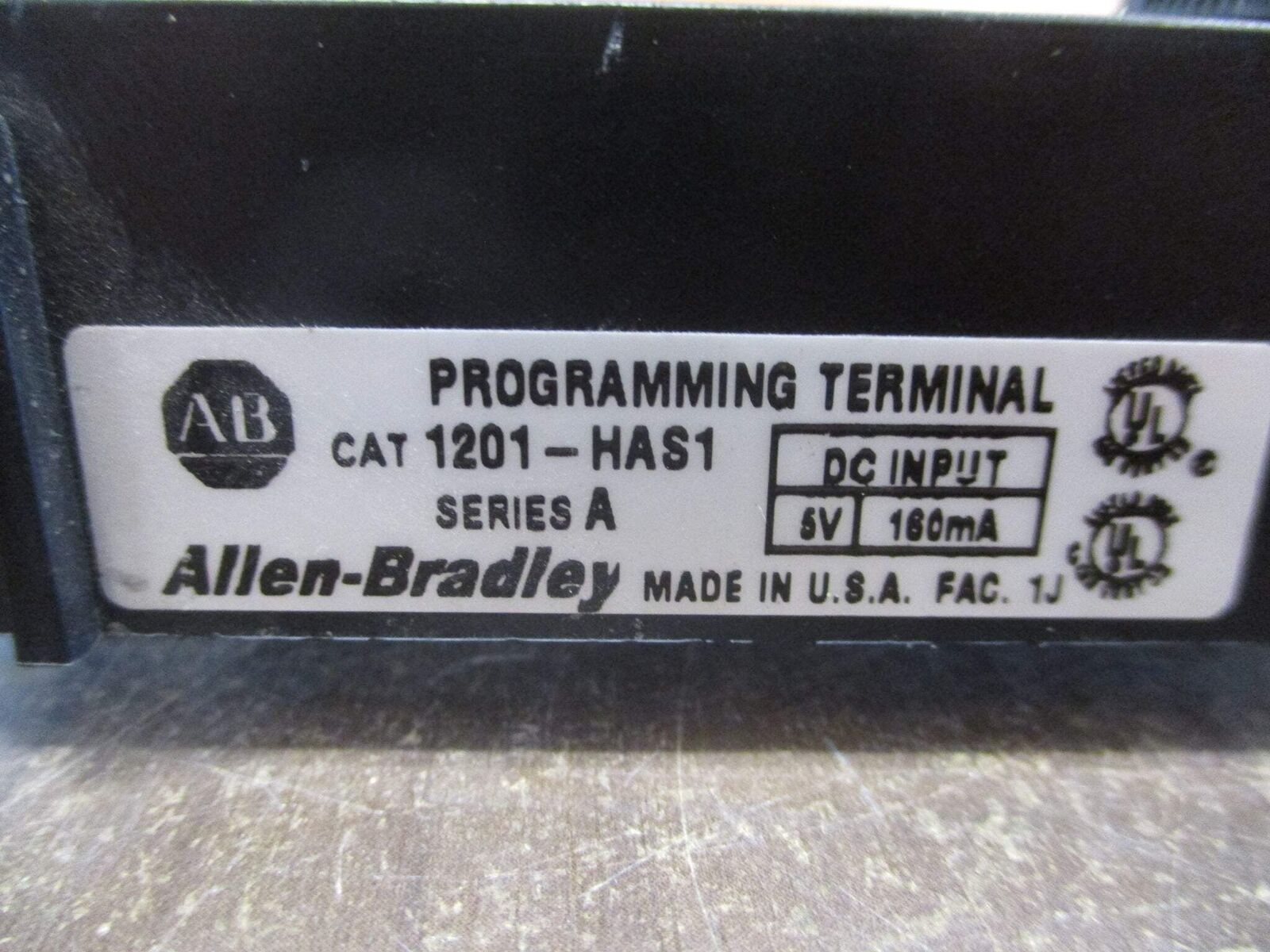 Allen-Bradley Programming Terminal 1201-HAS1 Ser. A 5VDC 160mA Used