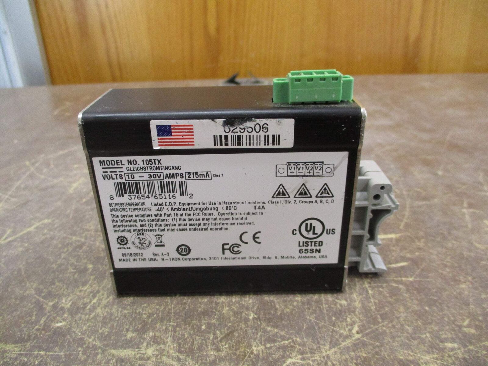 N-Tron Ethernet Switch 105TX 10-30V 215mA Used