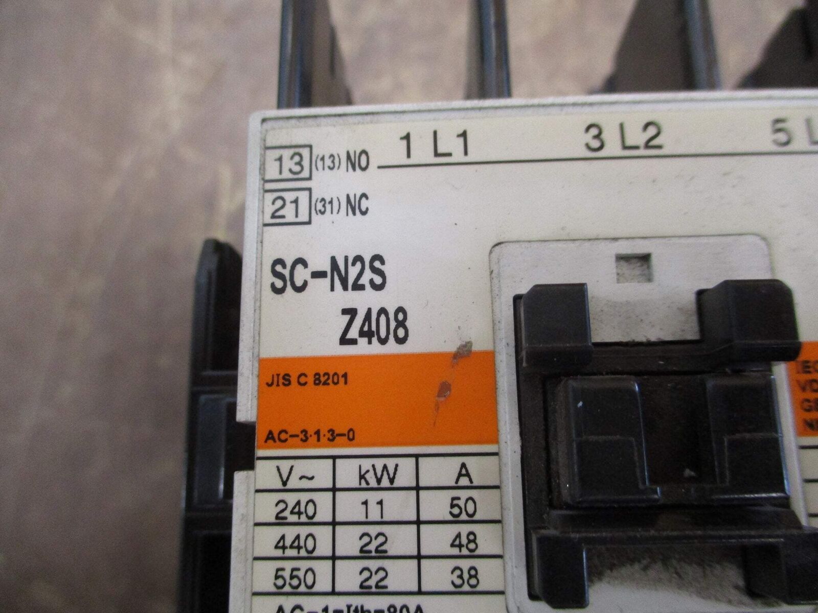 Fuji Electric Contactor SC-N2S Z408 200-230V Coil 100A 600V Used