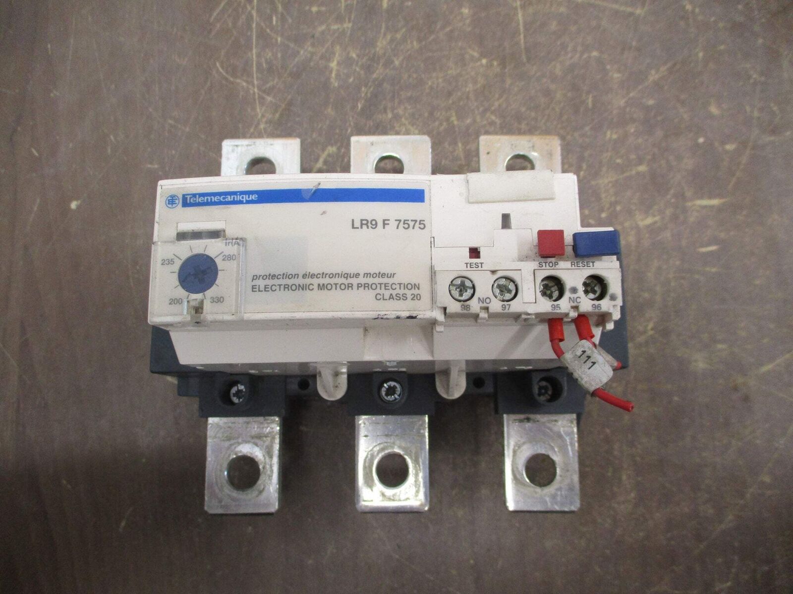 Telemecanique Solid State Overload LR9 F 7575 Trip: 200-330A Used