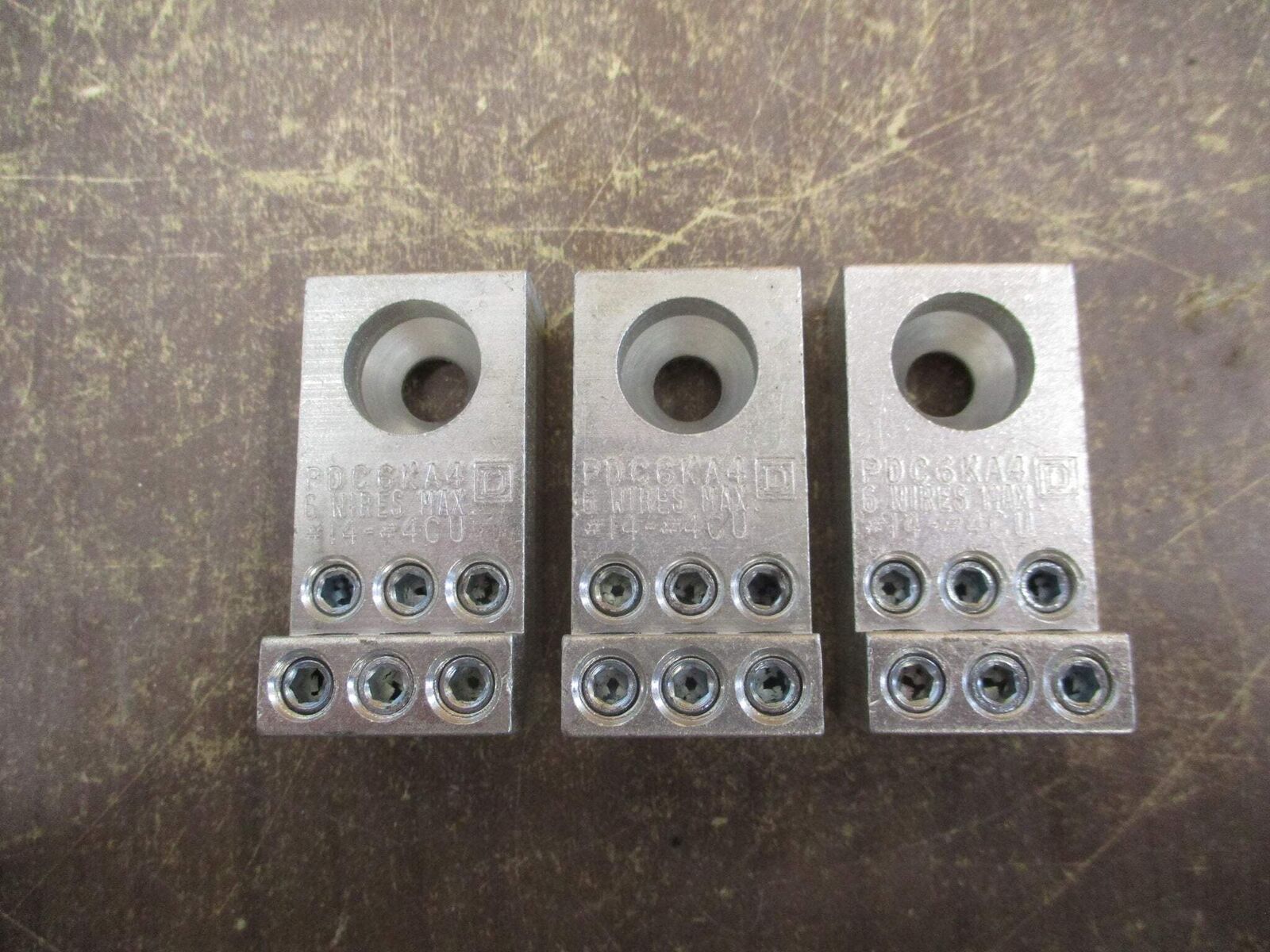 Square D Mechanical Lug PDC6KA4 *Set of 3* Used