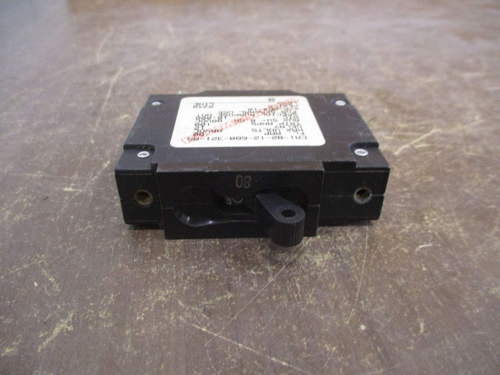 Carlingswitch DC Circuit Breaker CA1-B2-12-680-321-MG 80A 80VDC 1P Used