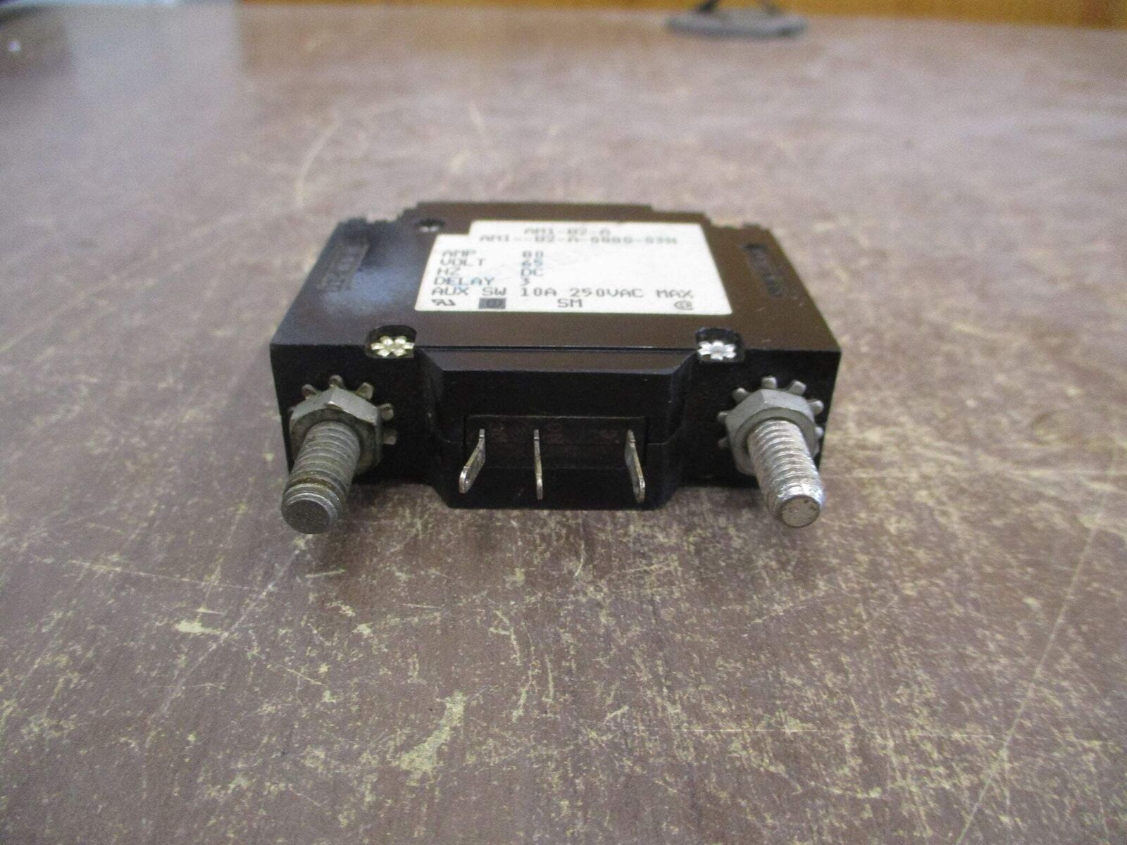 Heinemann DC Circuit Breaker AM1-B2-A-0080-03N 80A 65VDC 1P Used