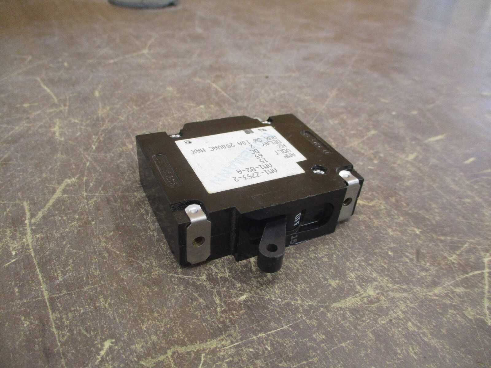 Heinemann DC Circuit Breaker AM1-Z753-2 AM1-B2-A 15A 65VDC 1P Used