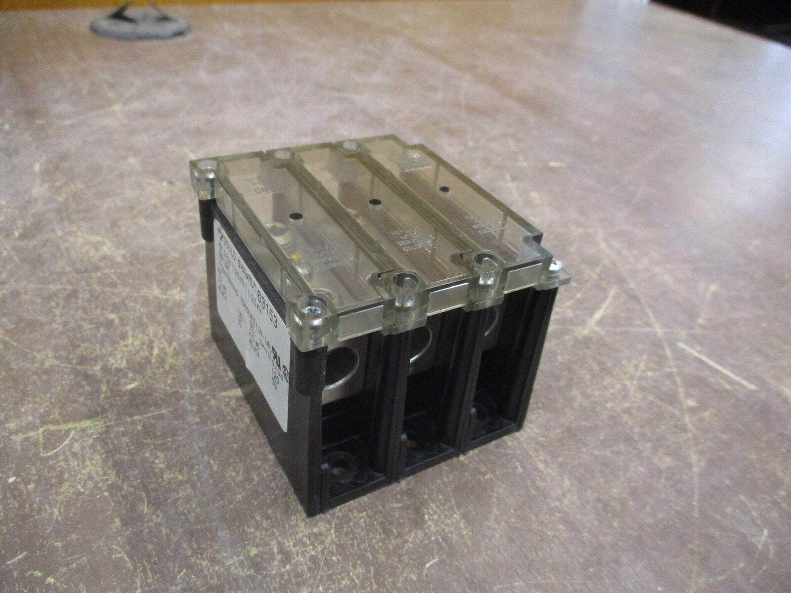 Gould Shawmut Power Distribution Block 63153 3P 600V Used
