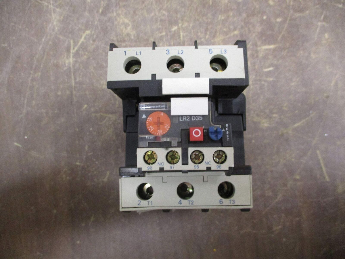 Telemecanique Solid State Overload LR2 D3561 Trip: 55-70A w/ DIN-Rail Adapter Us