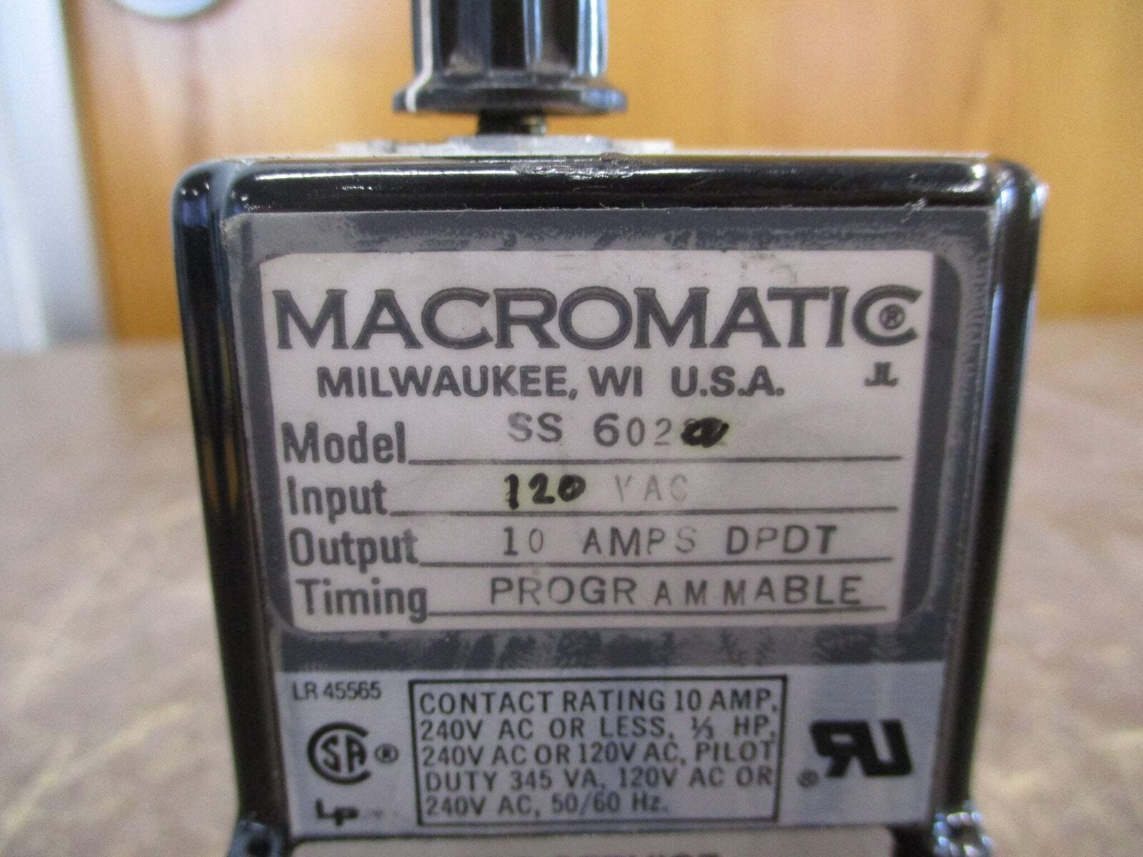 Macromatic Time Ranger Timer SS 60222 120VAC 10A w/ Base Used
