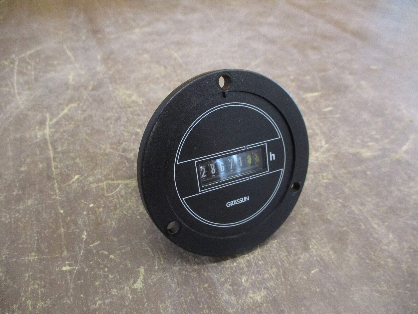 Grasslin Panel Hour Meter FWZ72 110-127VAC 60Hz Used