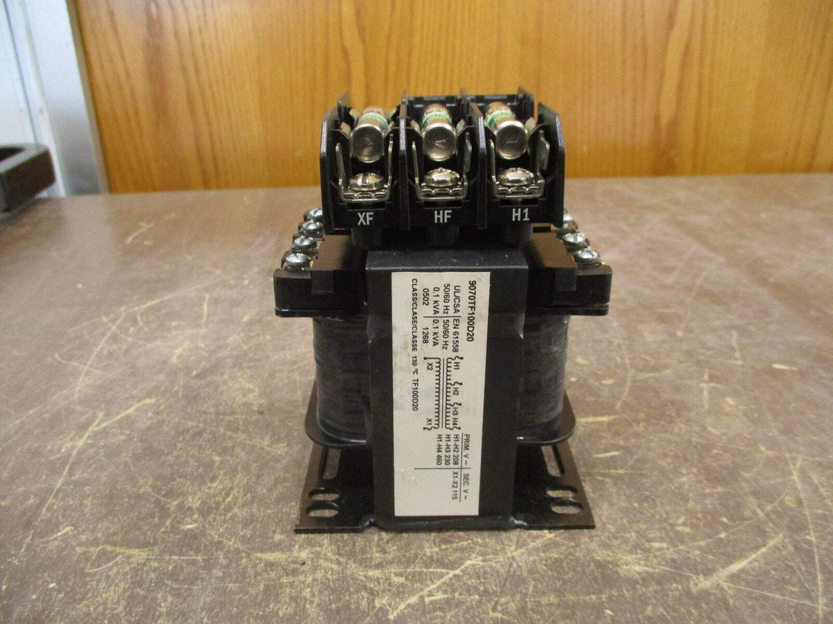 Square D Transformer 9070TF100D20 0.100KVA Pri: 208/230/460V Sec: 115V 50/60Hz