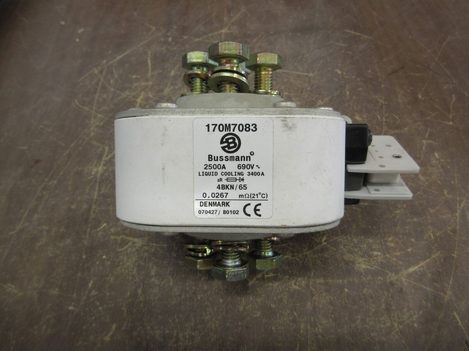 Bussmann Fuse 170M7083 2500A 690V w/ Bolts Used