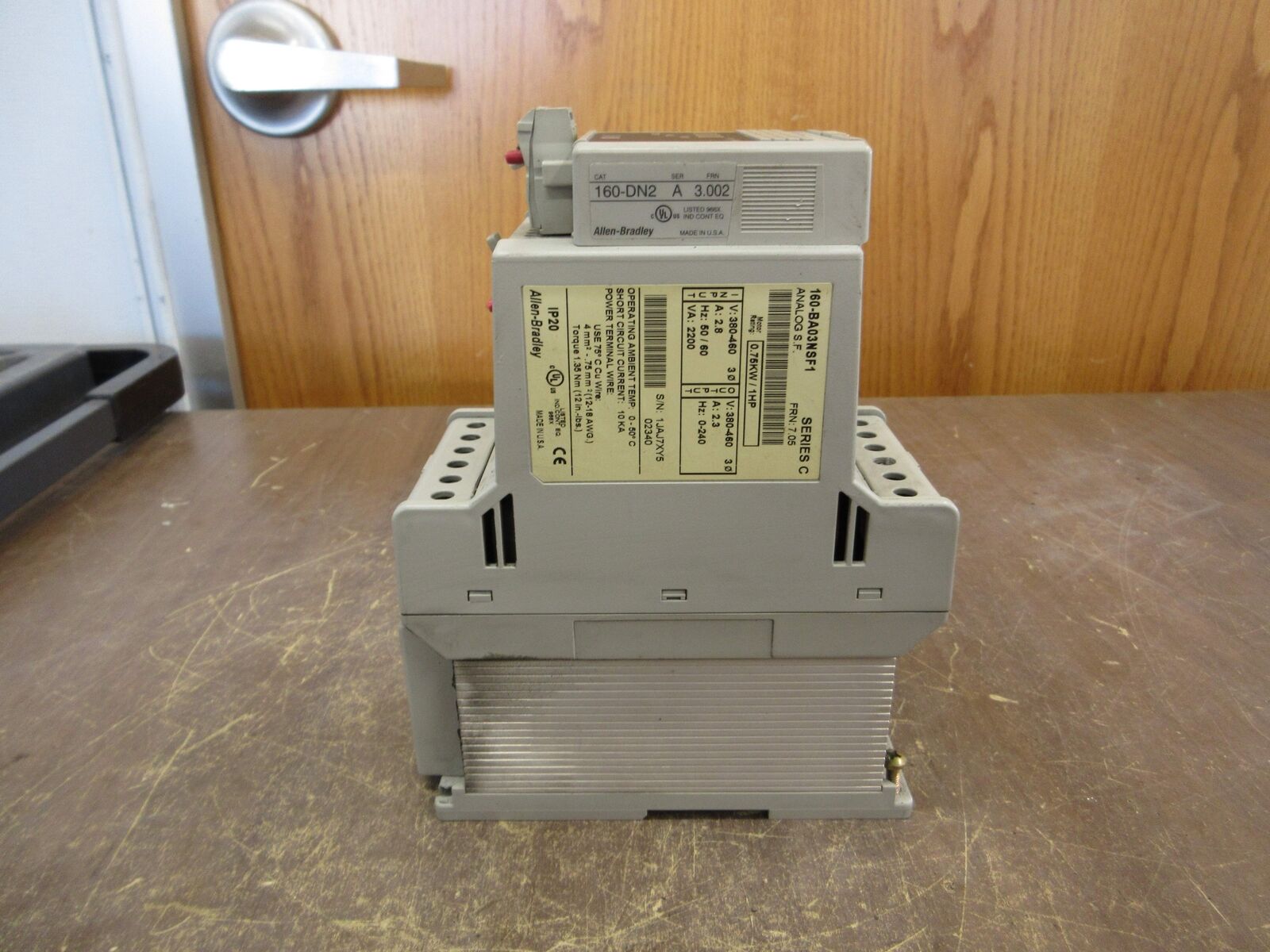 Allen-Bradley Speed Controller 160-BA03NSF1 Ser. C FRN: 7.05 Analog S.F. 1HP 3Ph