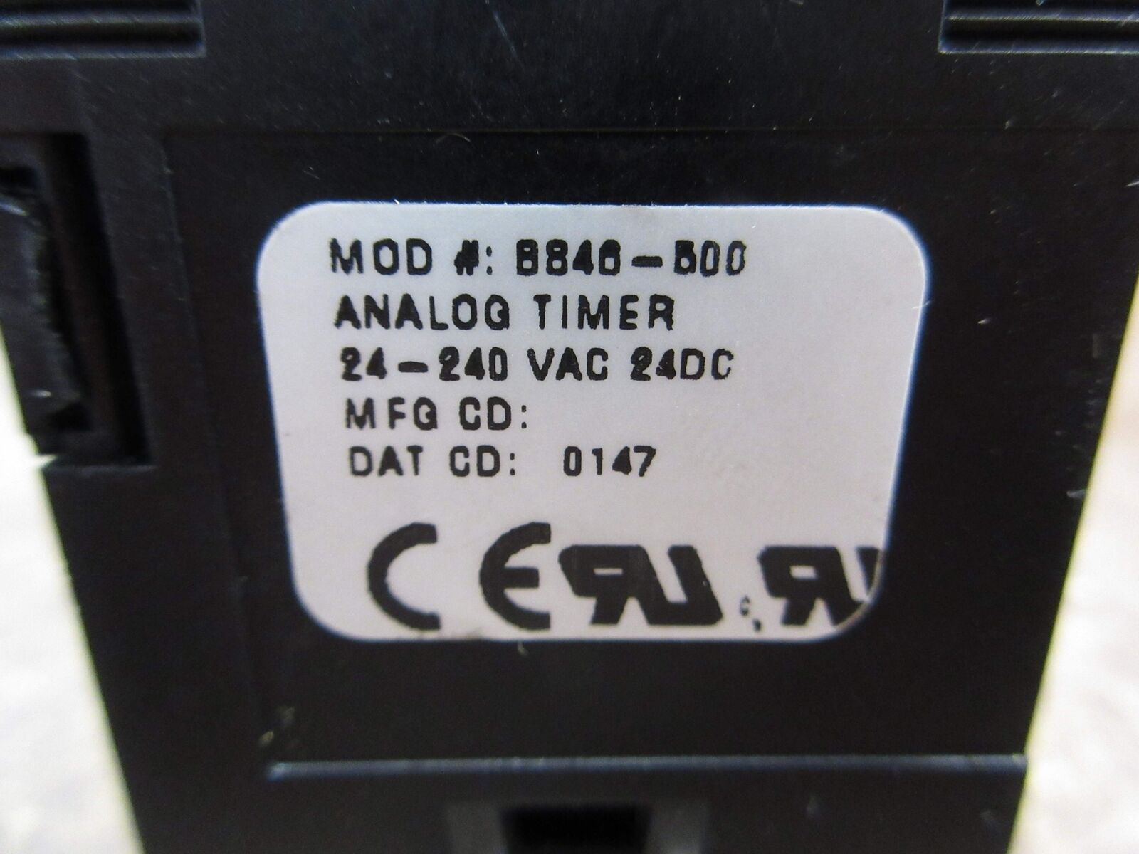 Eagle Signal Analog Timer B846-500 24-240VAC 24VDC w/ Base Used