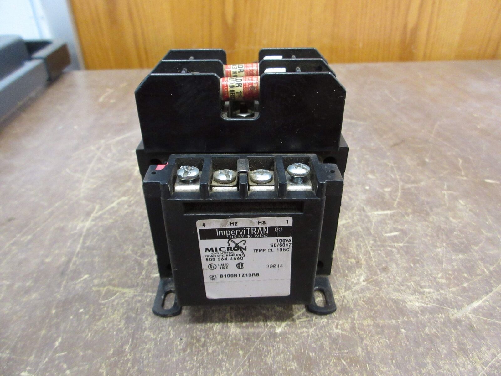 Micron ImperviTRAN Control Transformer B100BTZ13RB 100VA Pri: 240/480V 50/60Hz