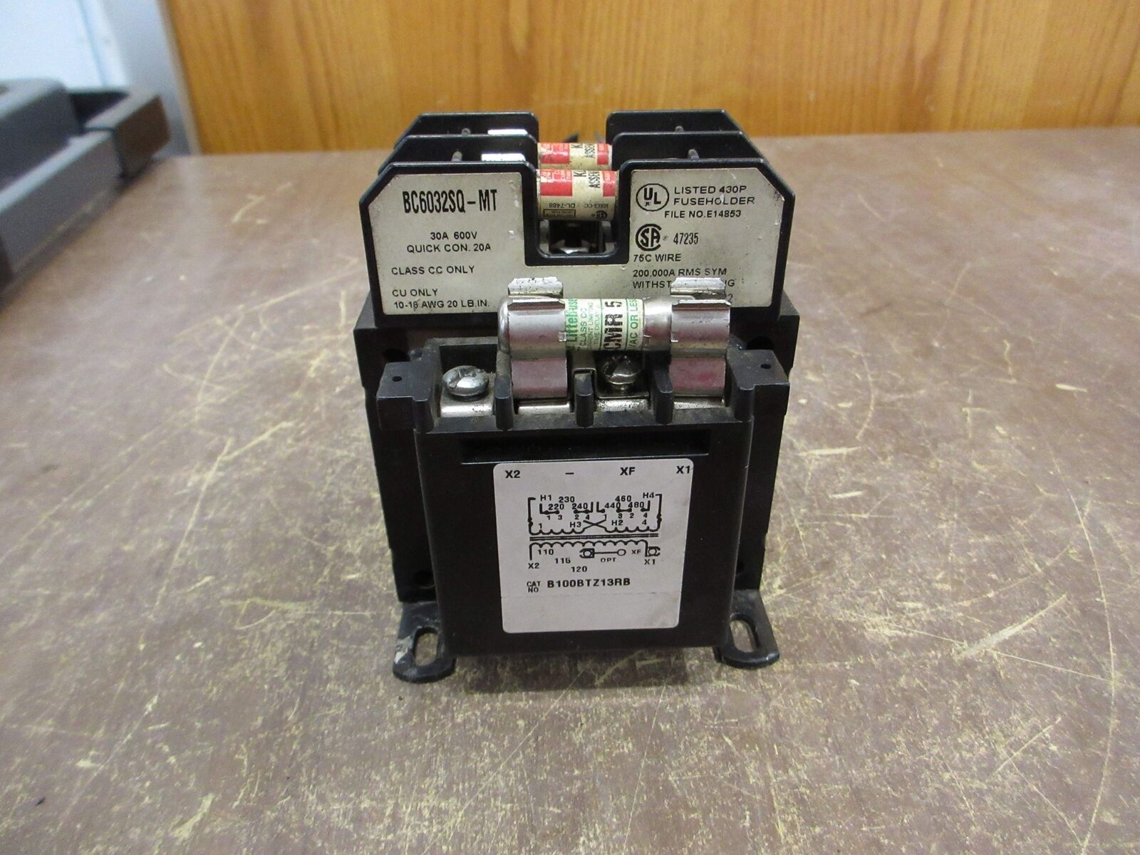 Micron ImperviTRAN Control Transformer B100BTZ13RB 100VA Pri: 240/480V 50/60Hz