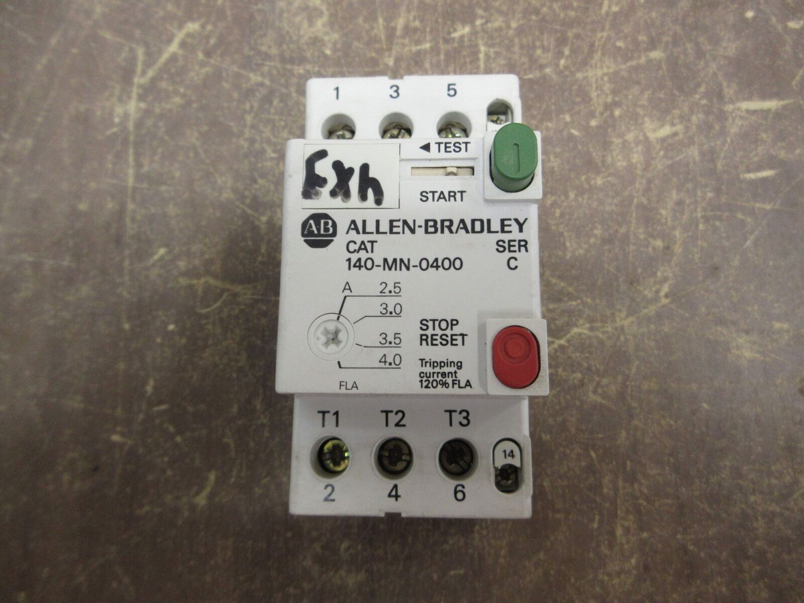 Allen-Bradley Manual Starter 140-MN-0400 Ser. C Trip: 2.5-4.0A Used