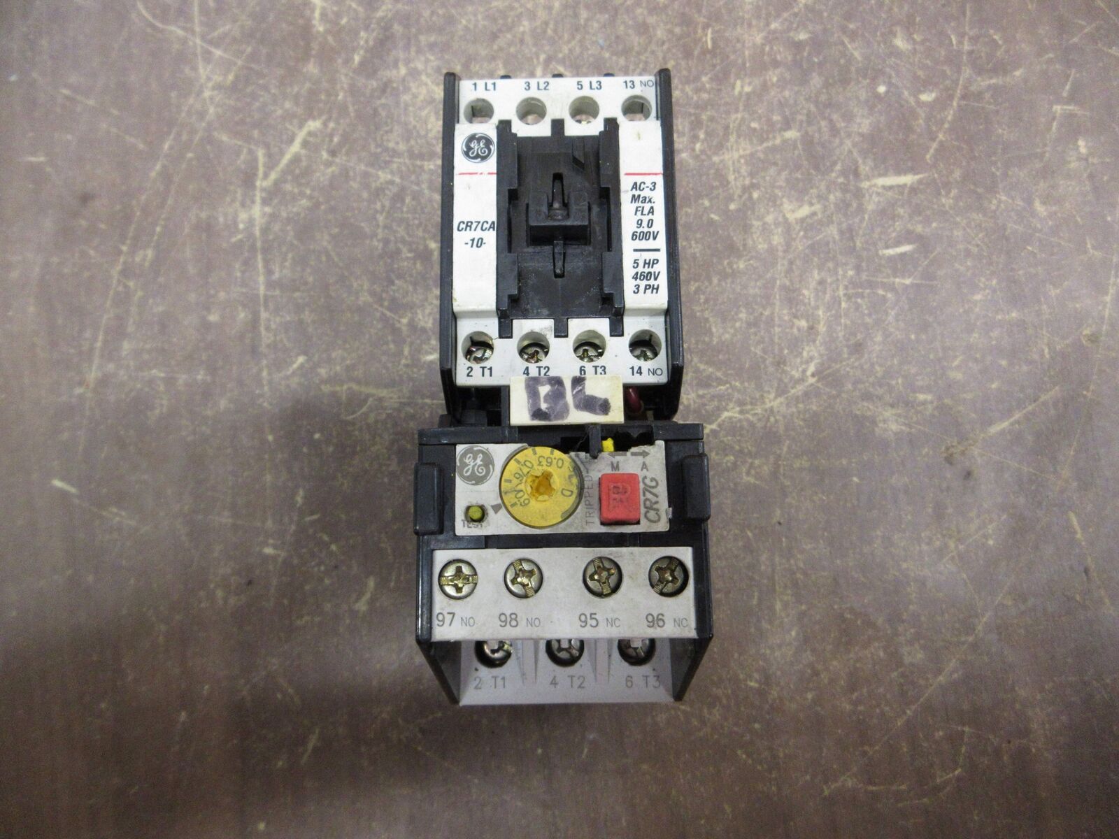 GE Starter CR7CA CR7G1WD 24V Coil Trip: 0.63-0.90A Used