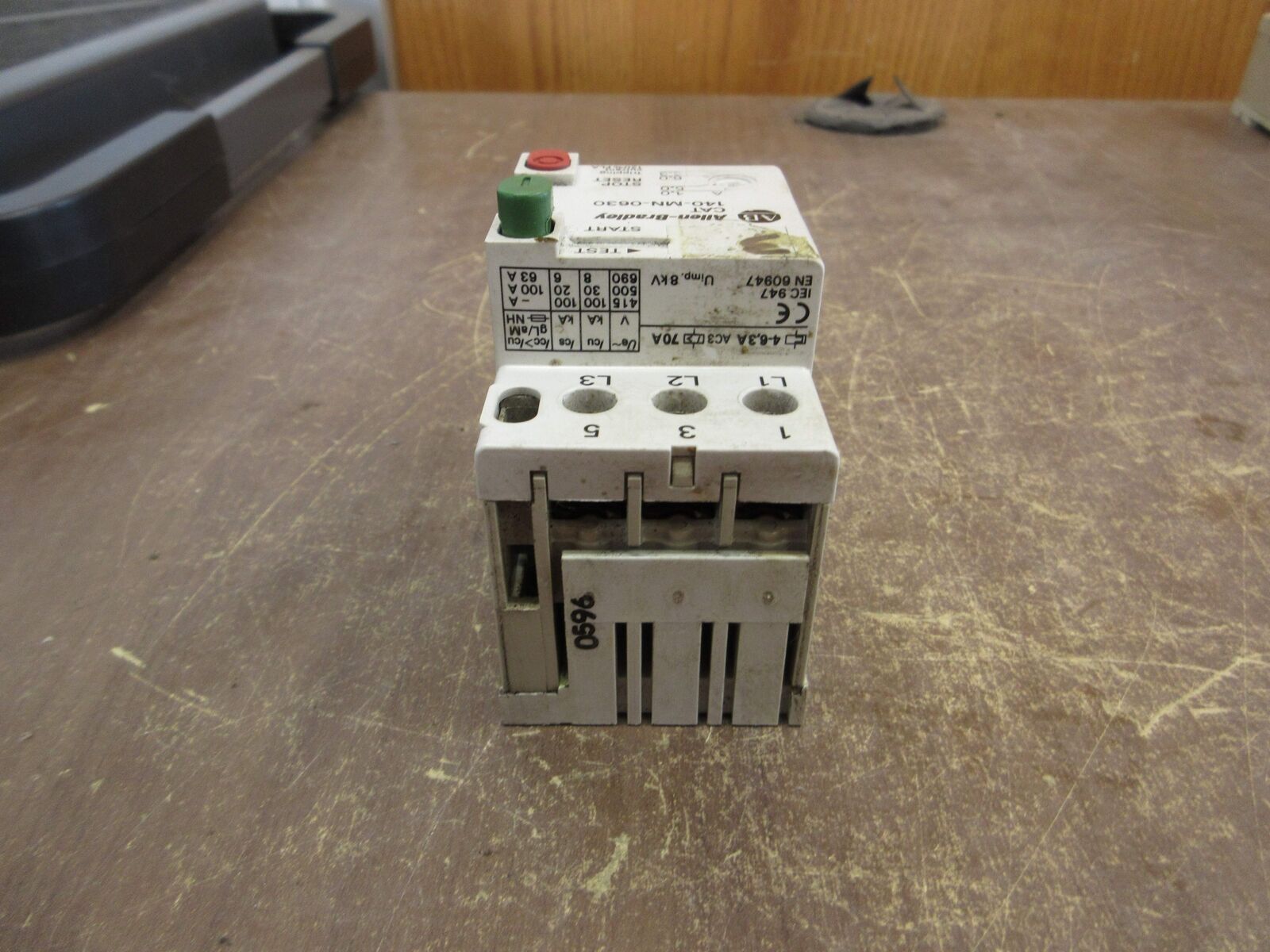 Allen-Bradley Manual Starter 140-MN-0630 Ser. C Trip: 4.0-6.3A Used