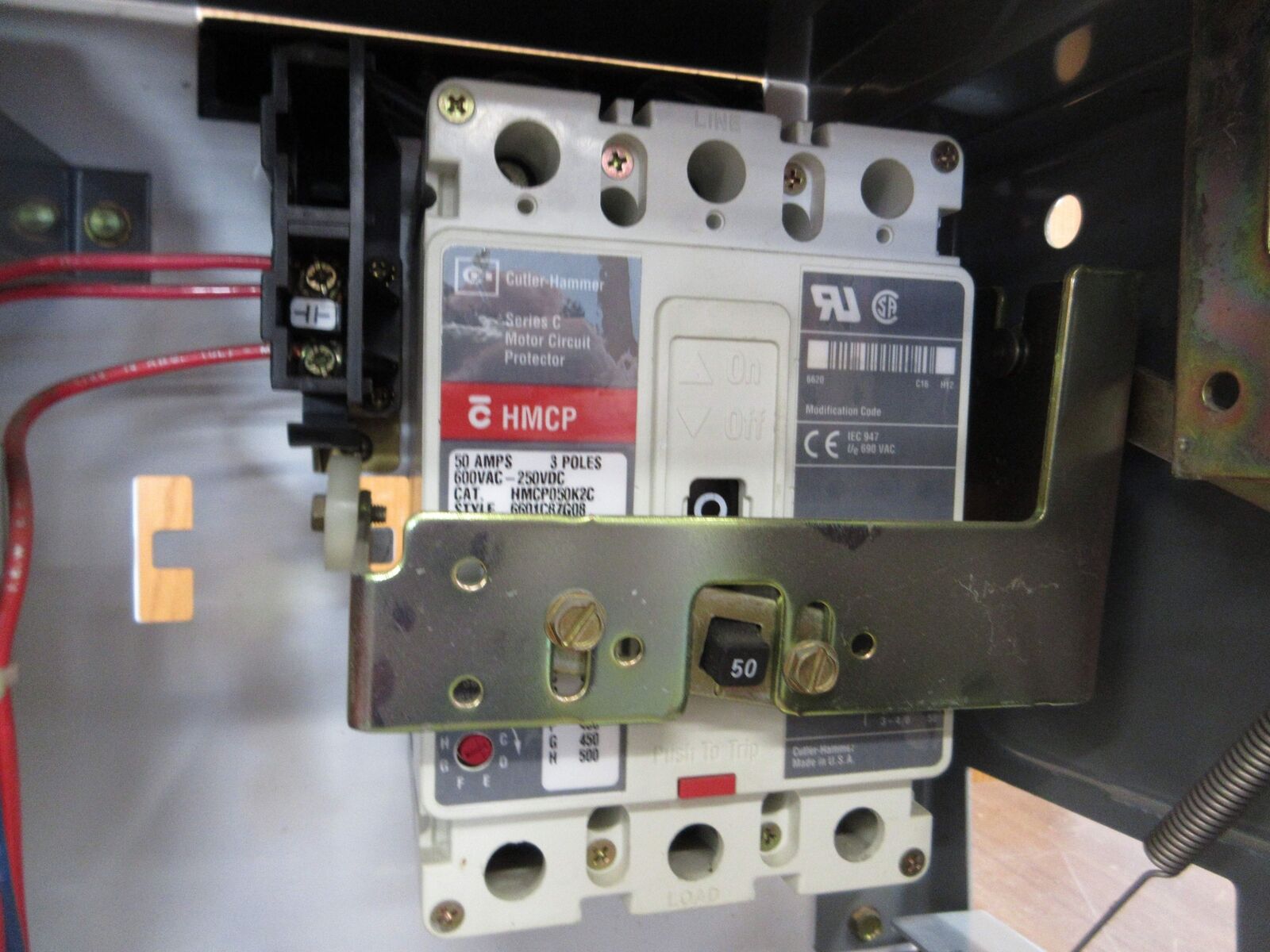 Allen-Bradley Size 2 MCC Bucket YUGWQY923/1AW 480V 3Ph 60Hz 120V Coil w/ Door