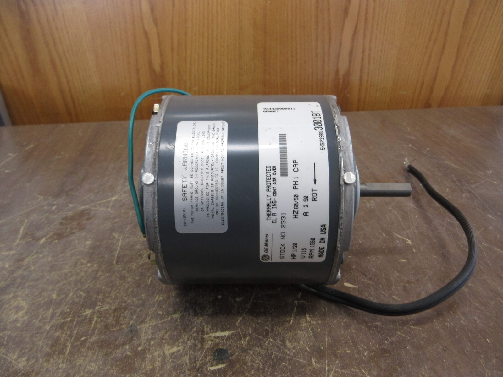 GE Motor 2331 1/20HP 1600RPM 2.5A 115V Used