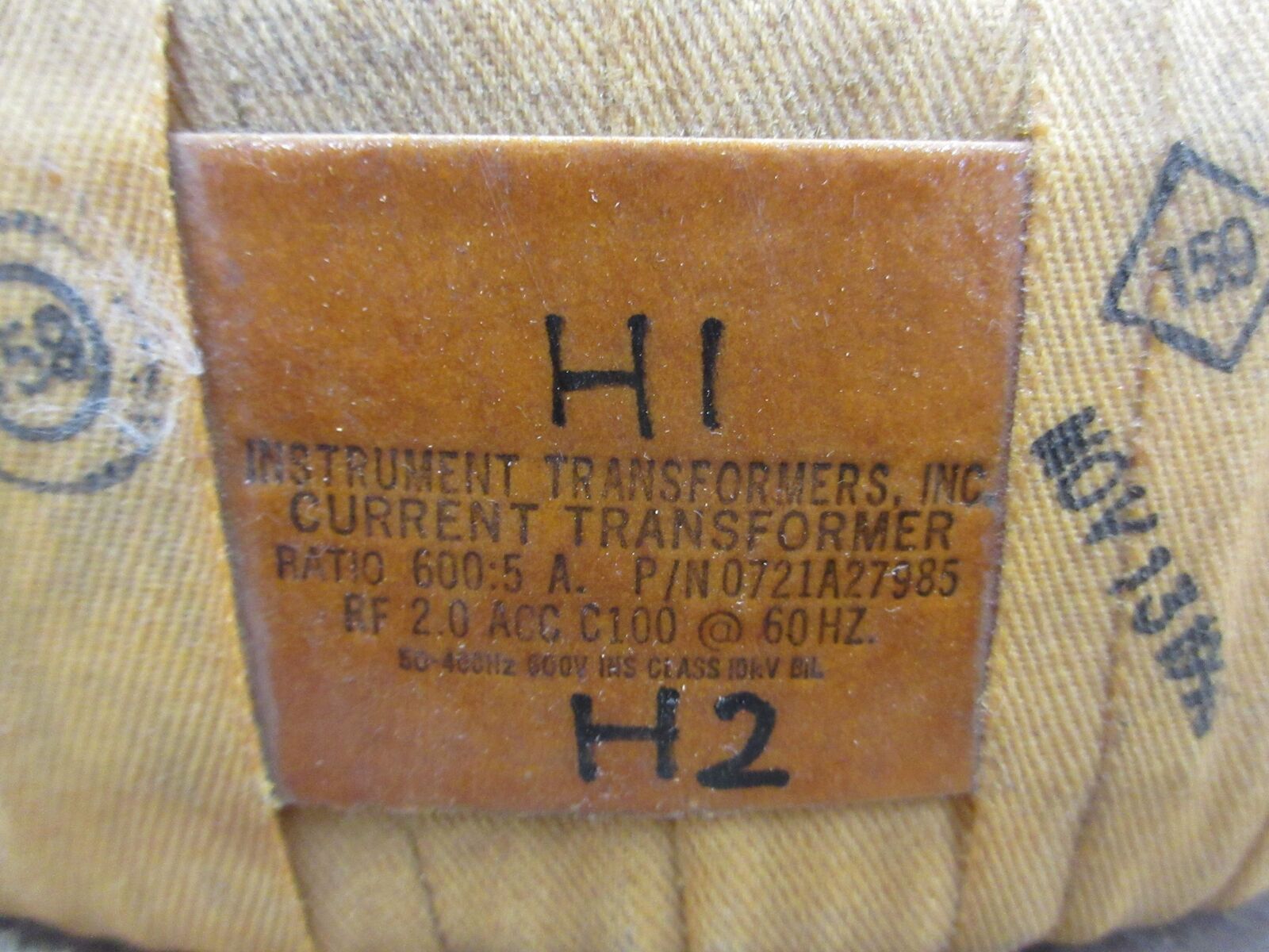 Instrument Transformers Current Transformer 0721A27985 Ratio 600:5A 600V *No Box