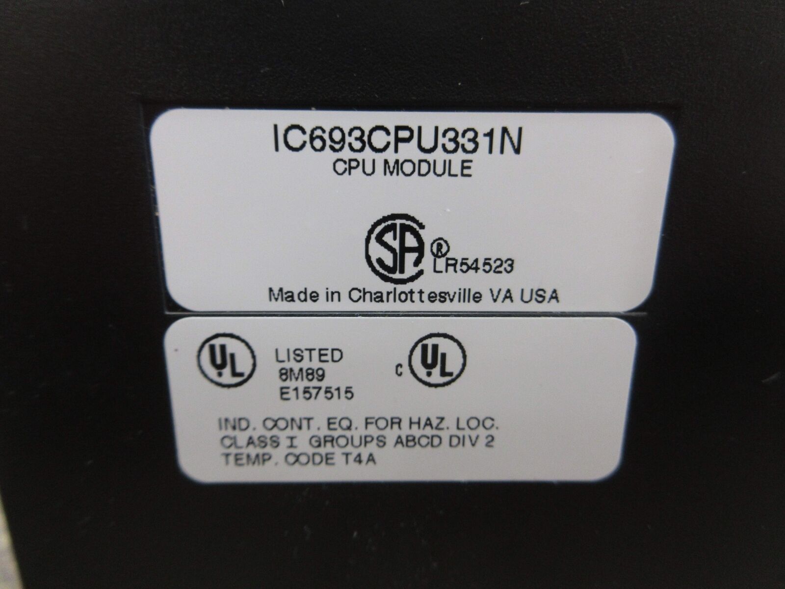 GE Fanuc CPU Module IC693CPU331N Used