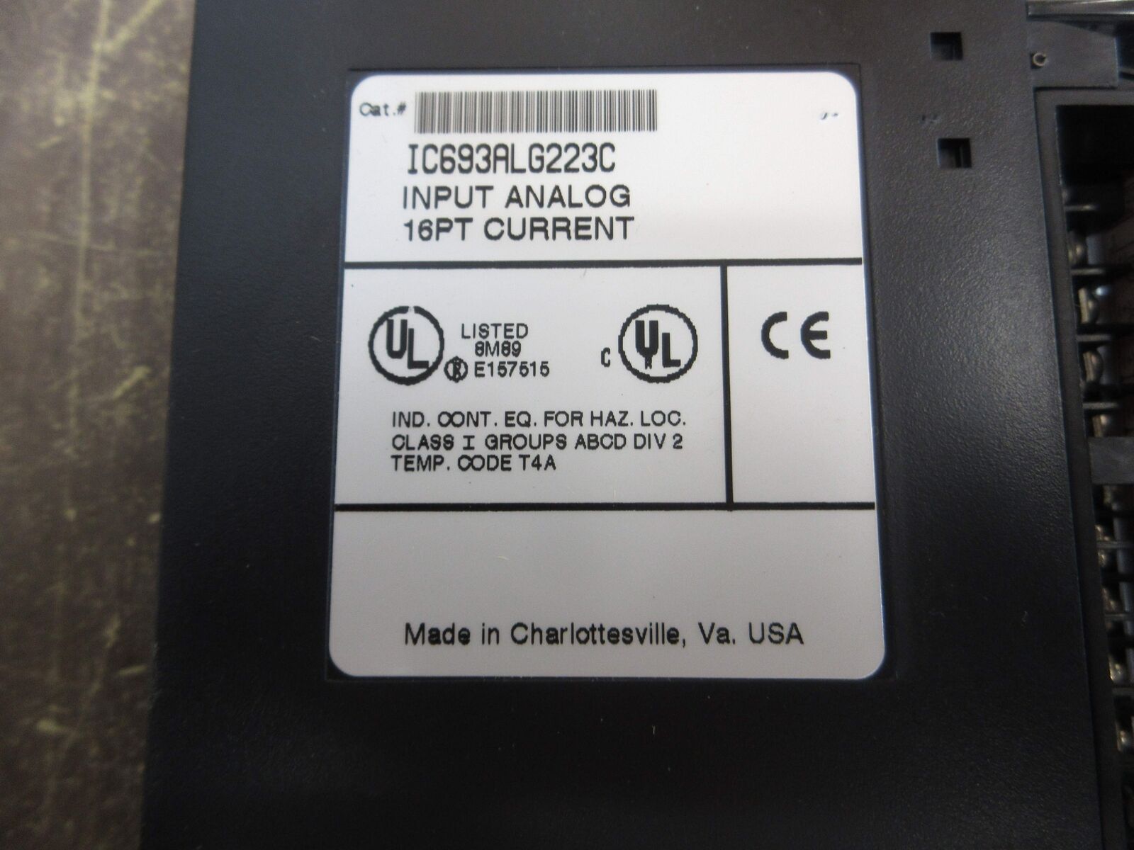 GE Fanuc Analog Current Input Module IC693ALG223C 16PT Used