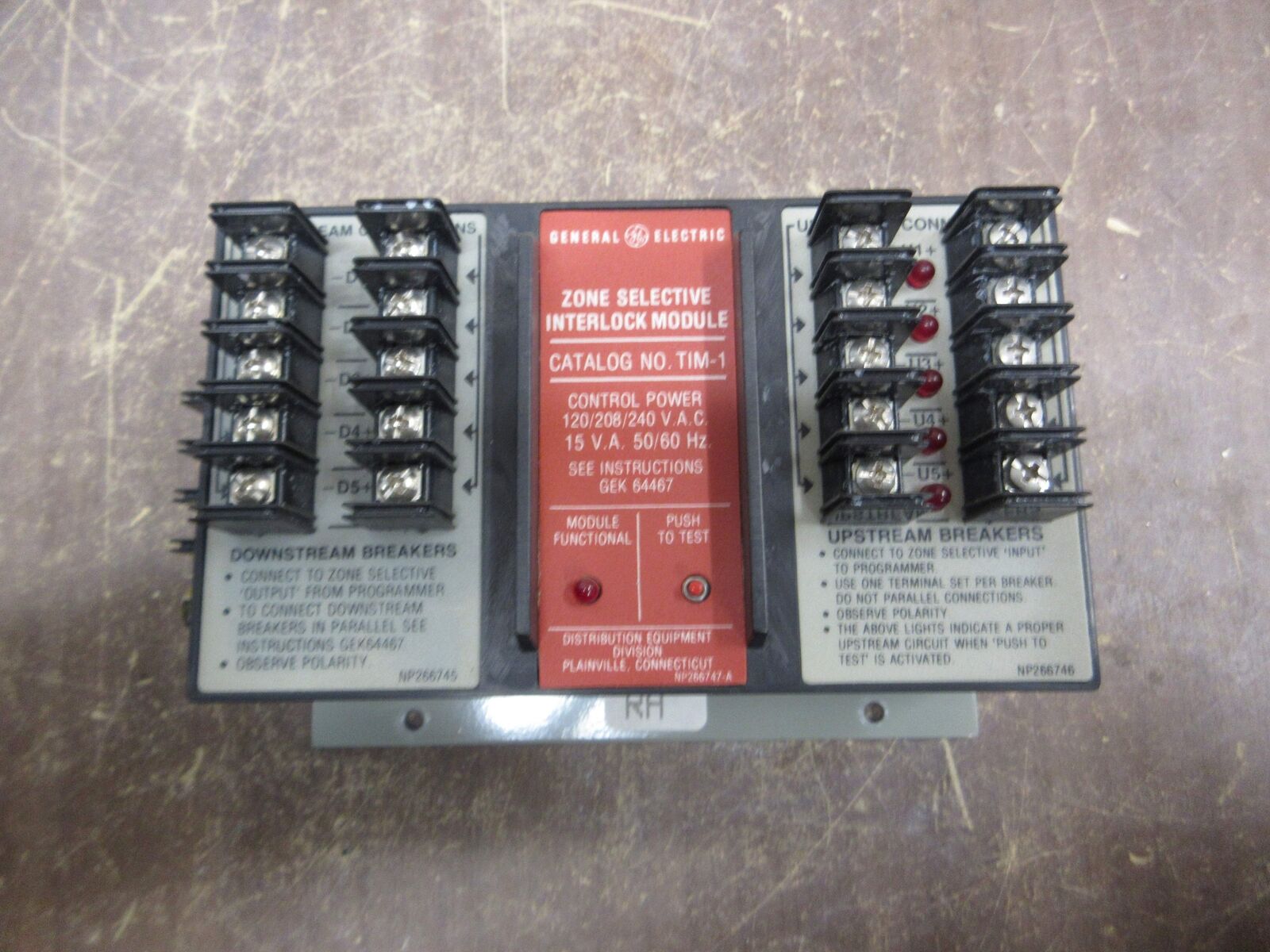GE Zone Selective Interlock Module TIM-1 120/208/240V 15VA 50/60Hz Used