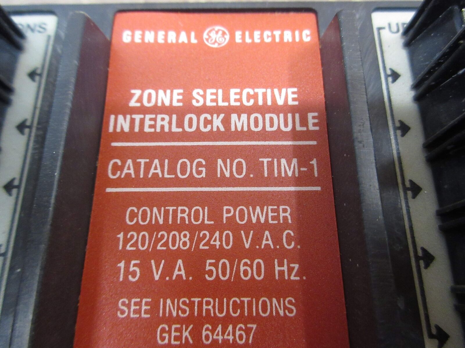GE Zone Selective Interlock Module TIM-1 120/208/240V 15VA 50/60Hz Used