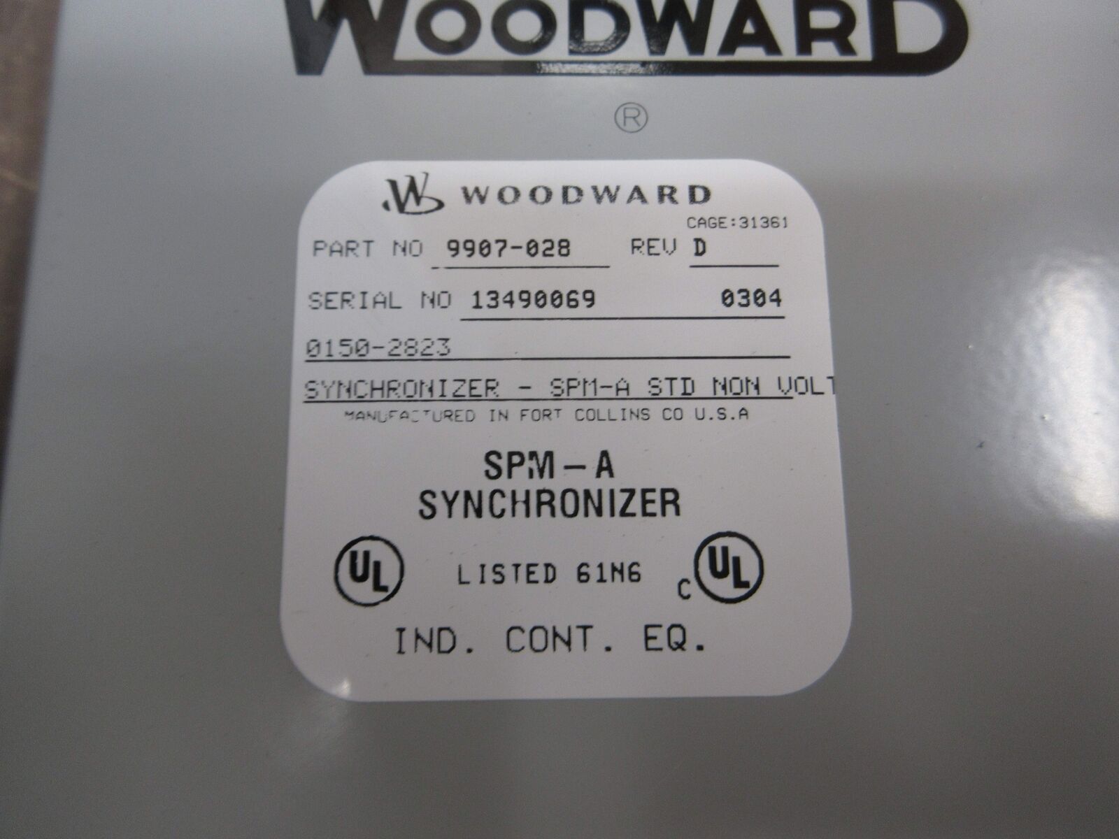Woodward SPM-A Synchronizer 9907-028 Rev. D Used