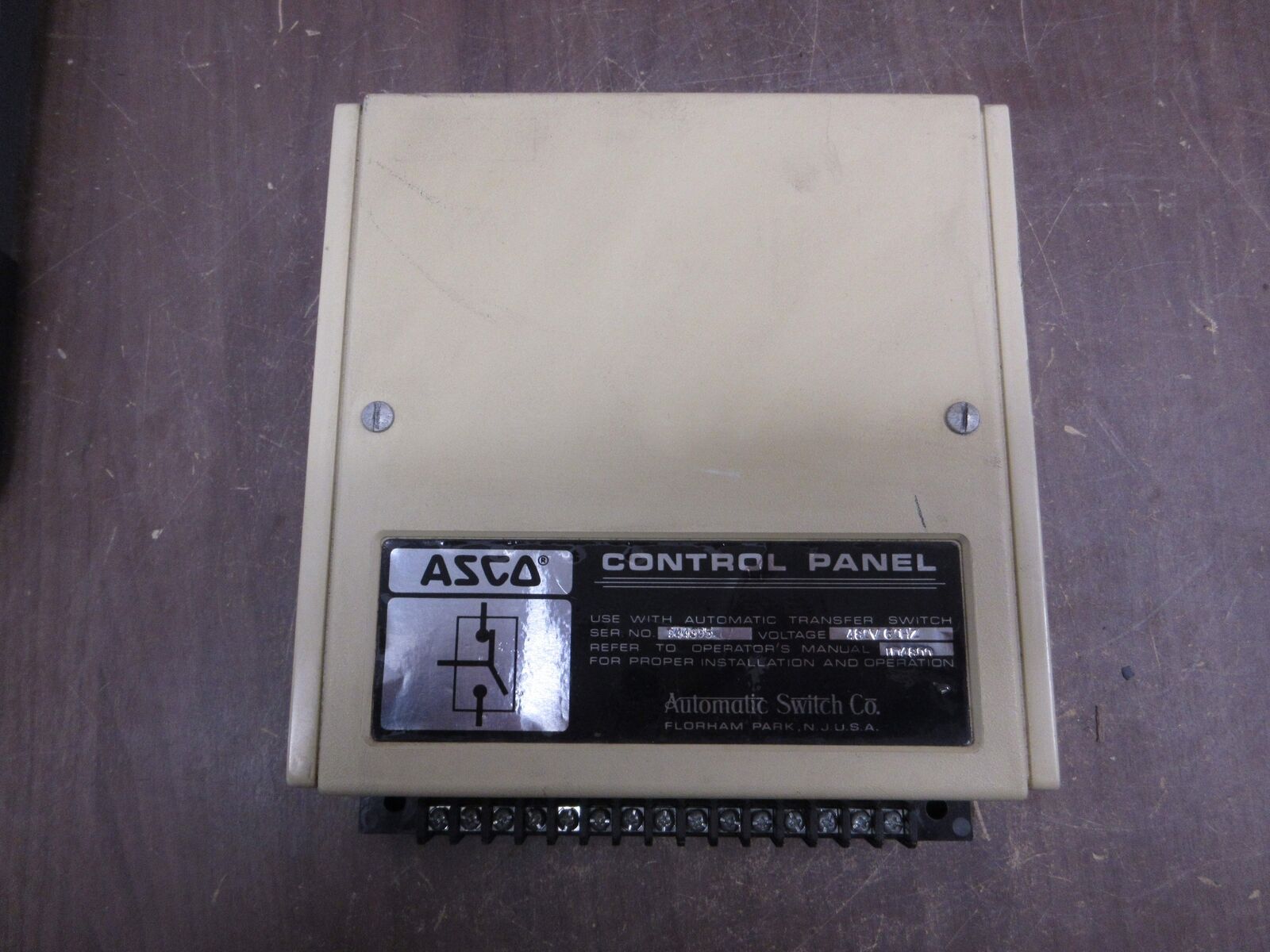Asco Control Panel 480V 60Hz Used