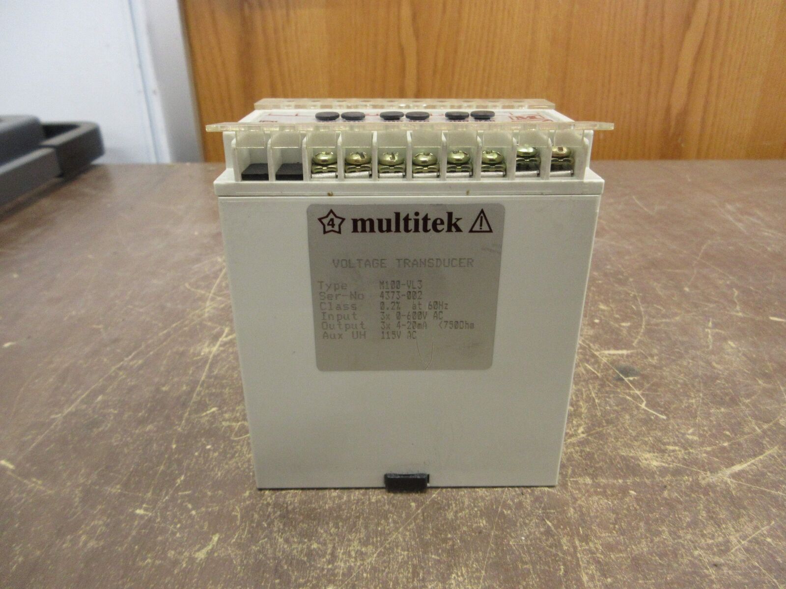 Multitek Voltage Transducer M100-VLS Input: 0-600VAC Output: 4-20mA Used