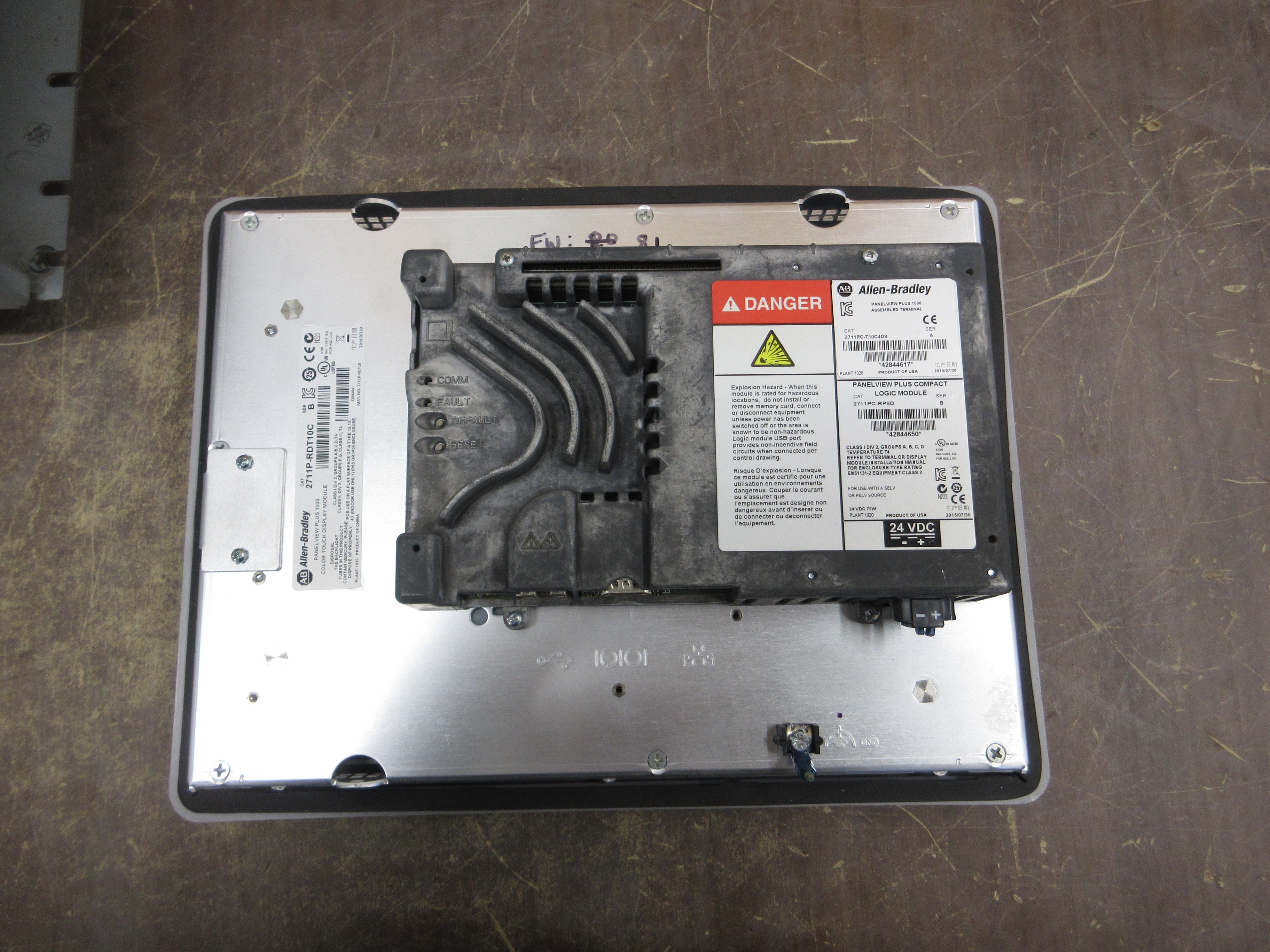 Allen-Bradley Panelview Plus 1000 Operator Terminal 2711PC-T10C4D8 Ser. A Used