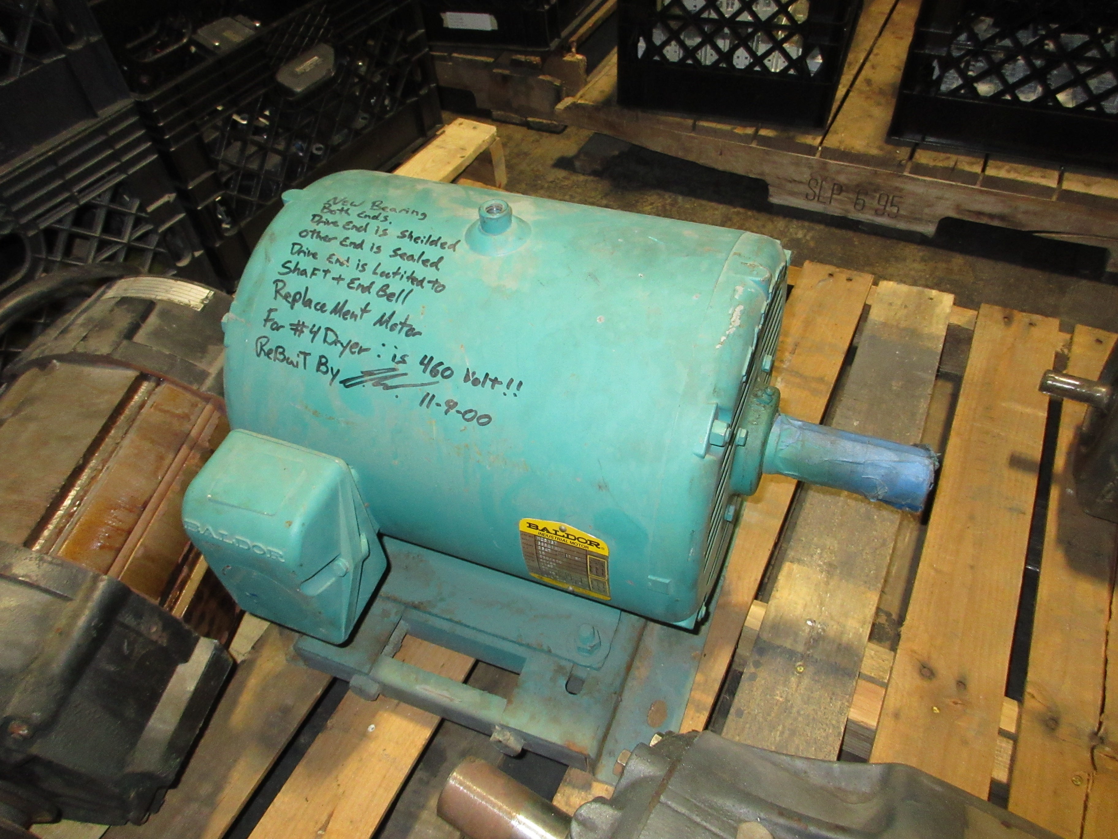 Baldor Motor M2513T 15HP 1800RPM 230/460V 40/20A 3Ph 60Hz Used
