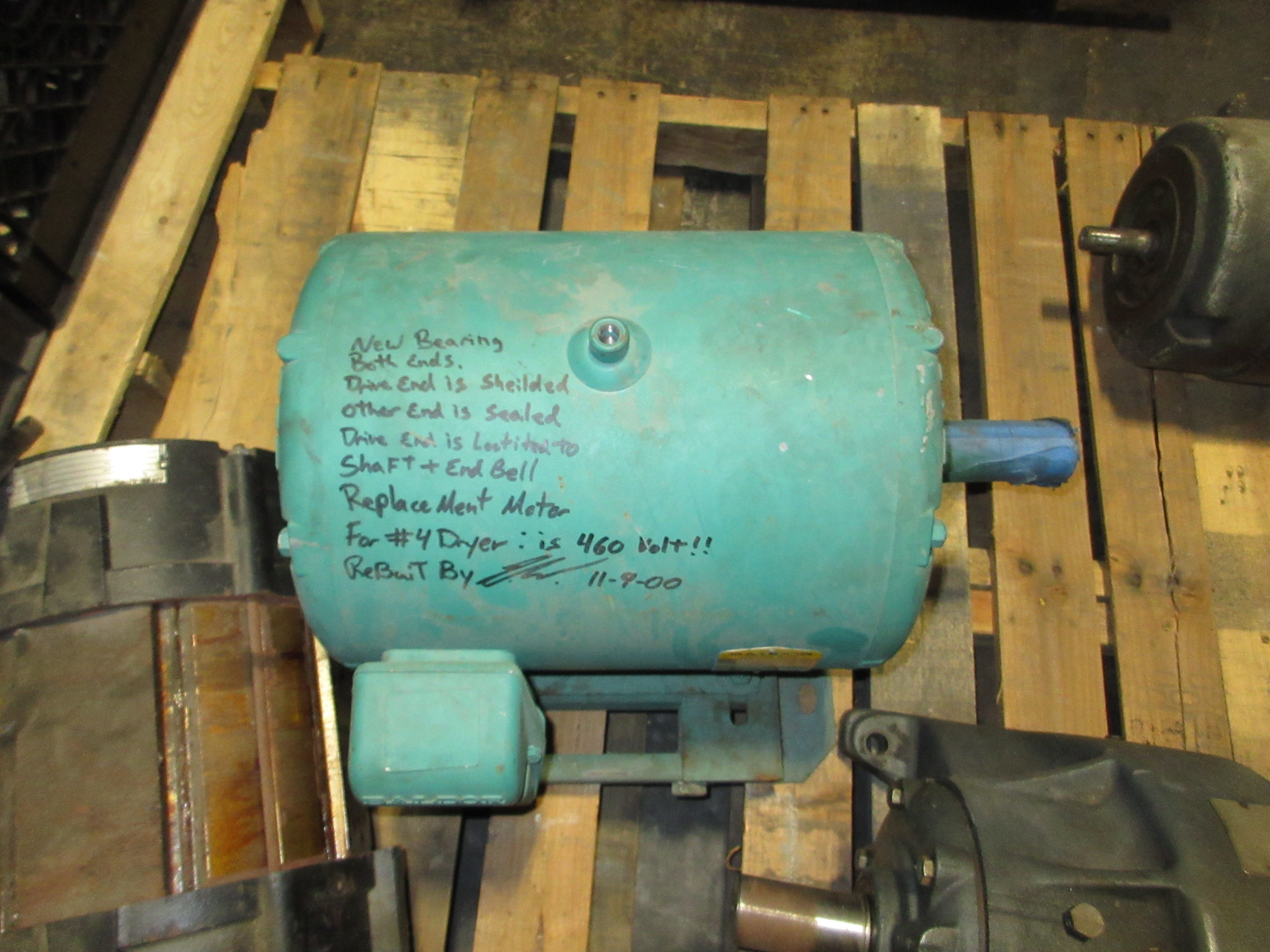 Baldor Motor M2513T 15HP 1800RPM 230/460V 40/20A 3Ph 60Hz Used