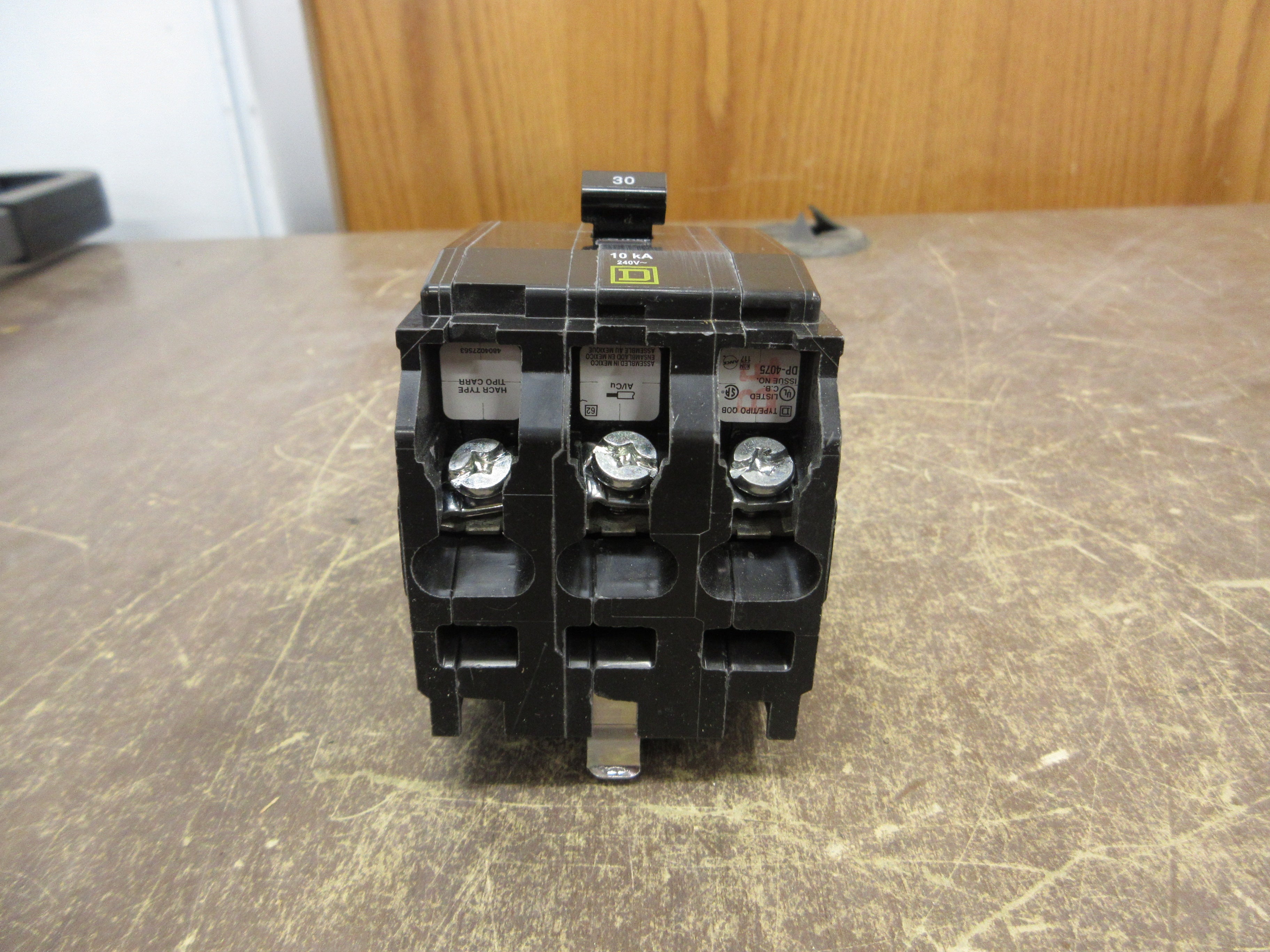 Square D Bolt-On Circuit Breaker QOB330 240V 30A 3P Used