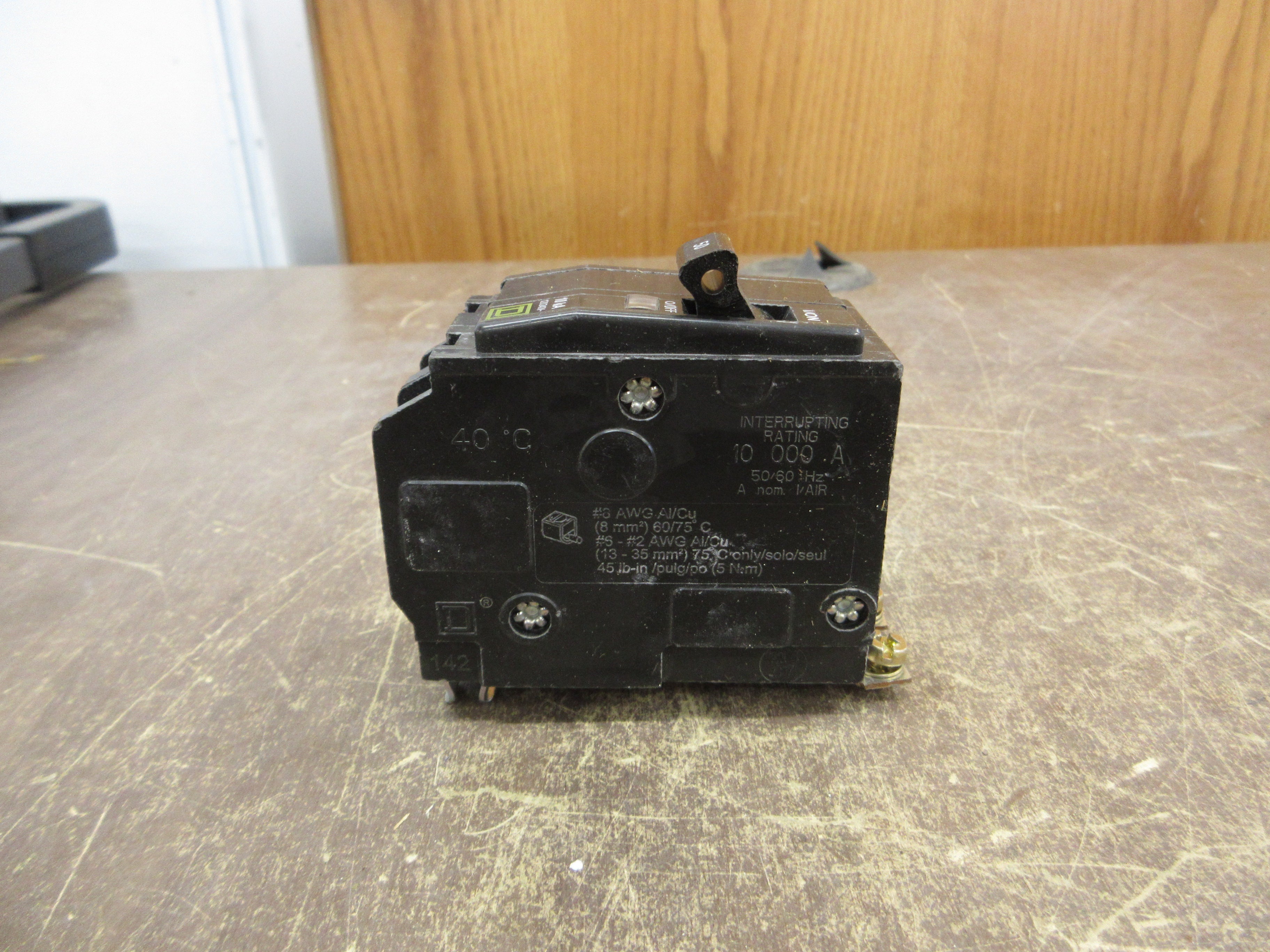 Square D Bolt-On Circuit Breaker QOB250 50A 120/240V 2P Used