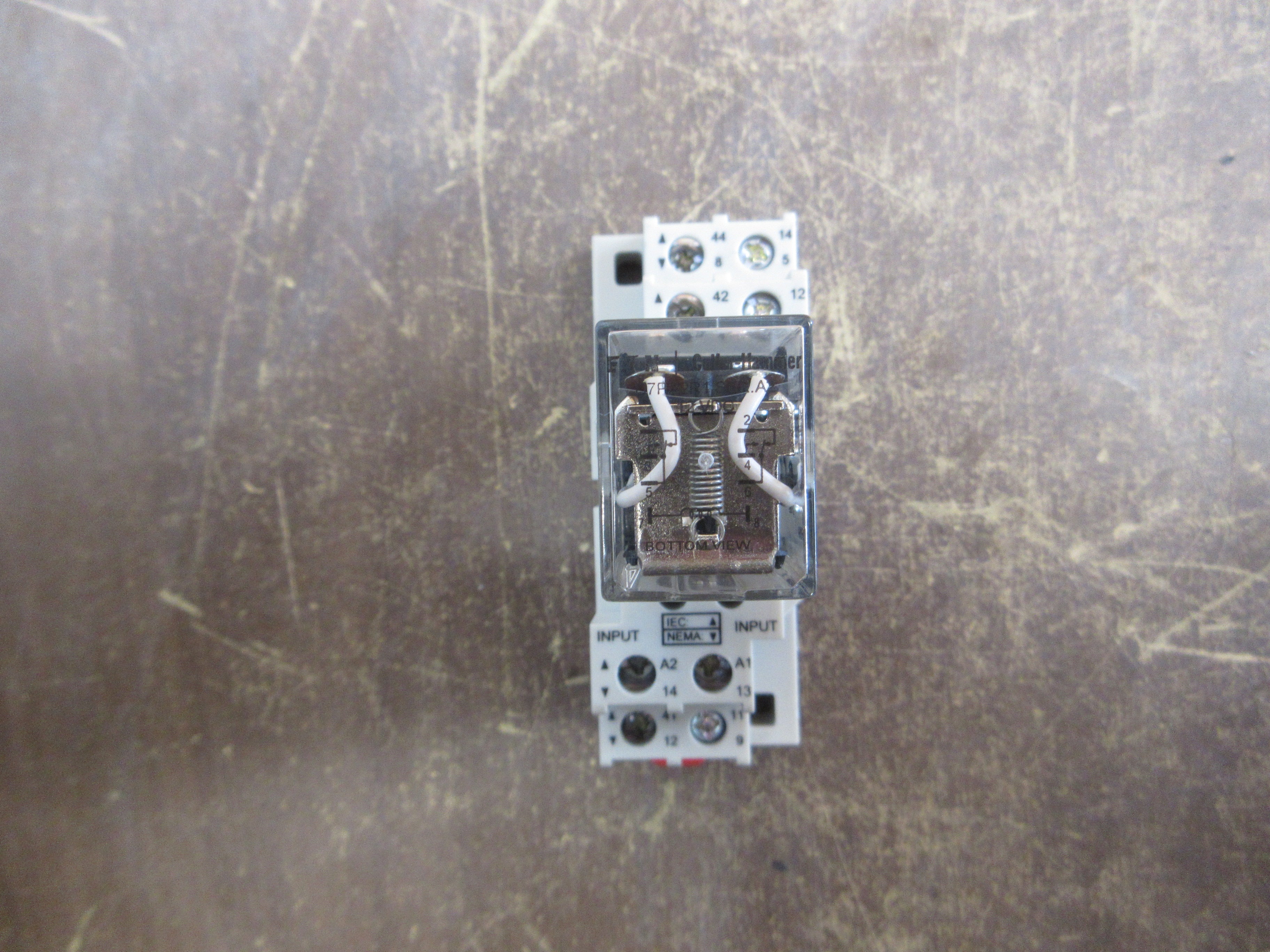 Eaton Relay D7PR2R1 Ser. A2 12VDC Coil w/ Base Used