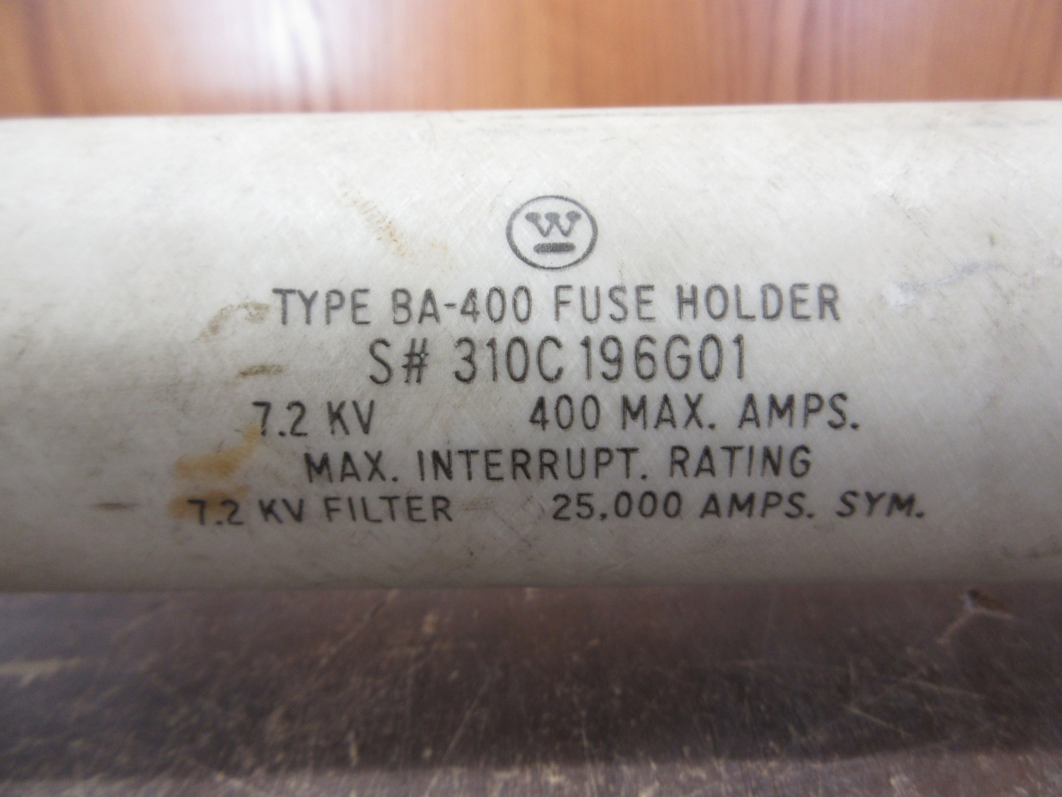 Westinghouse Type BA-400 Fuse Holder 310C196G01 400A Max 7.2kV 200E Refill Used