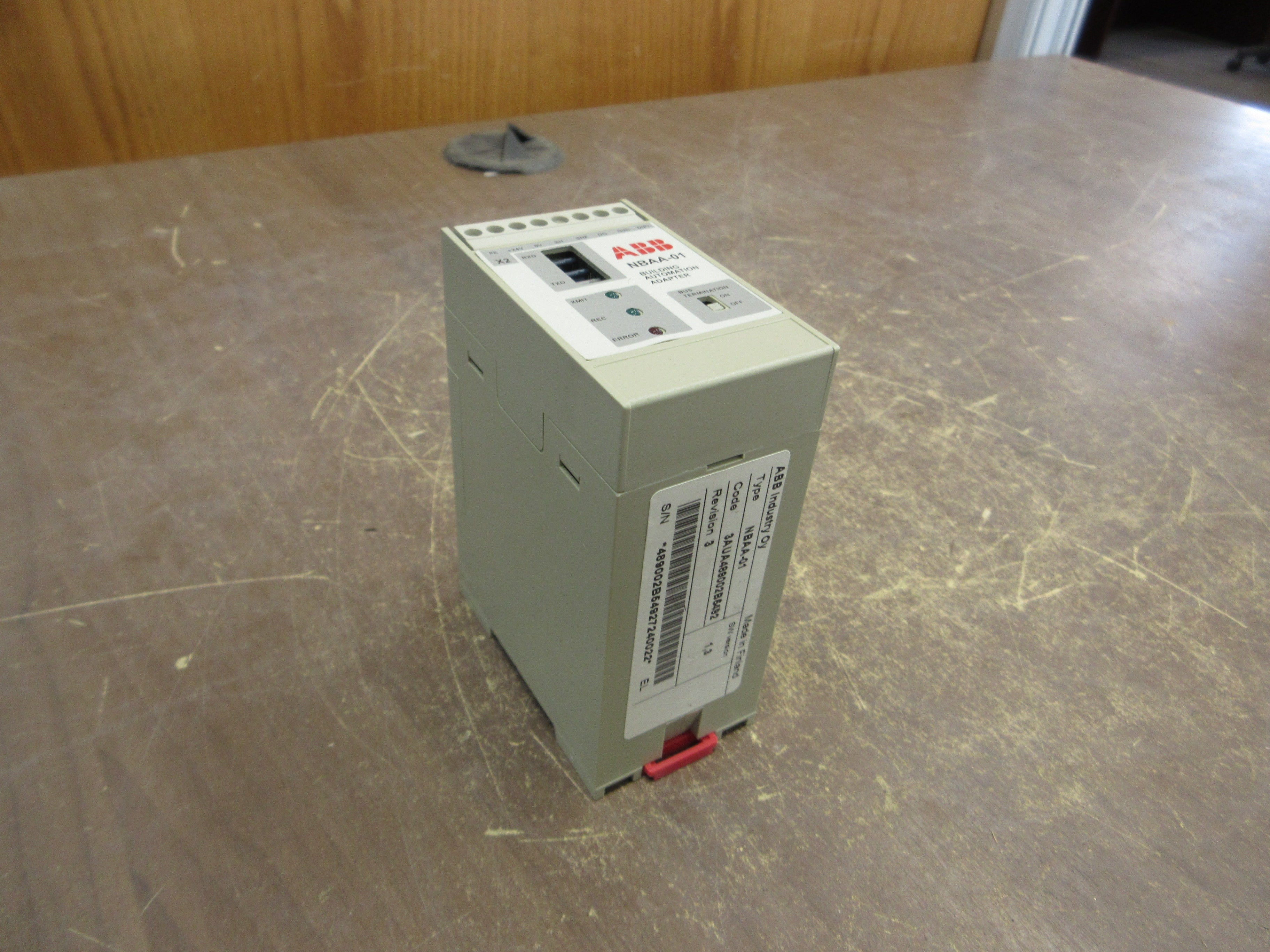 ABB Building Automation Adapter NBAA-01 24VDC 3W SW Ver. 1.3 Rev. 3 Used