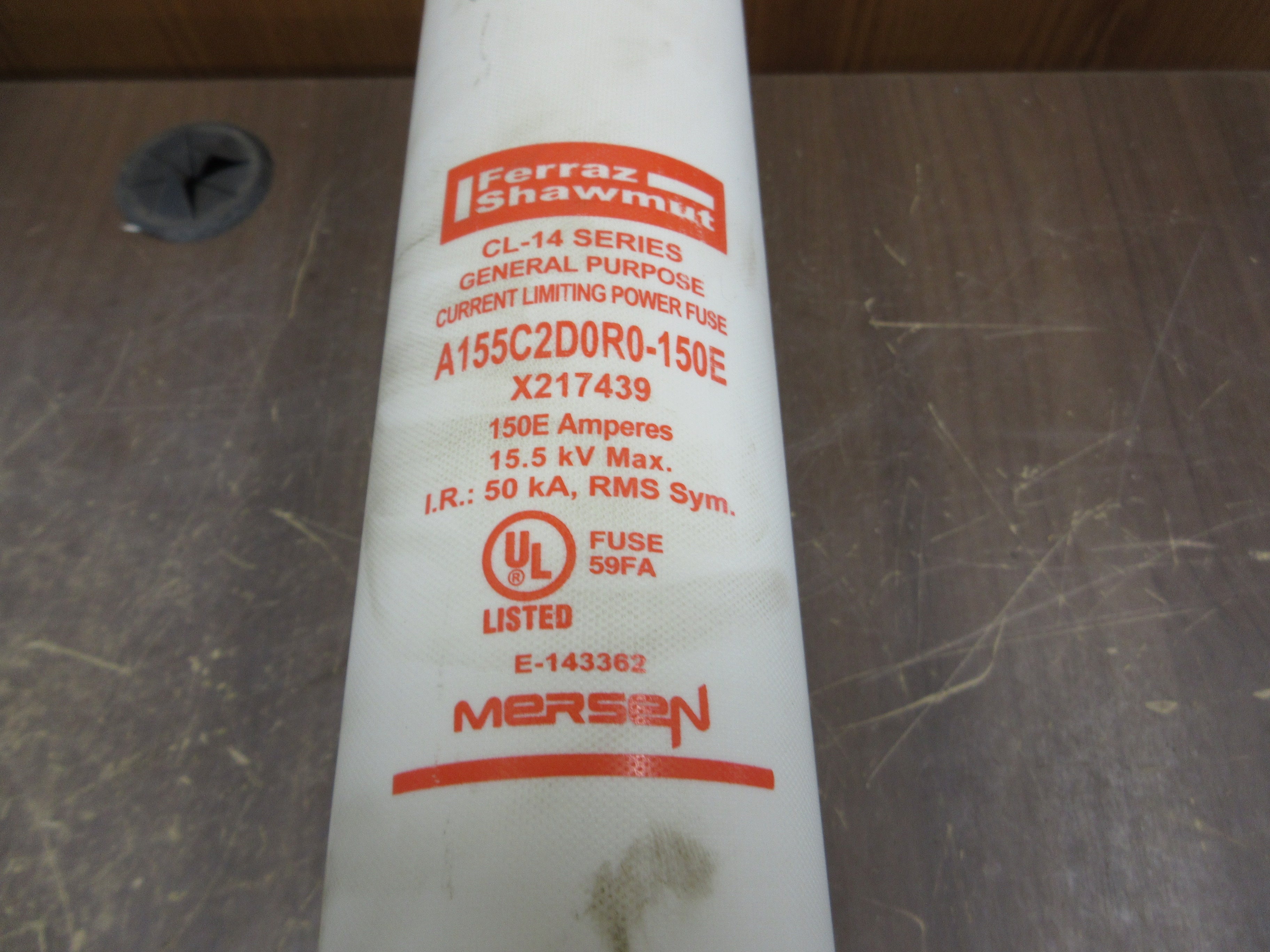 Ferraz Shawmut CL-14 Series Fuse A155C2D0R0-150E 15.5kV 150E Used