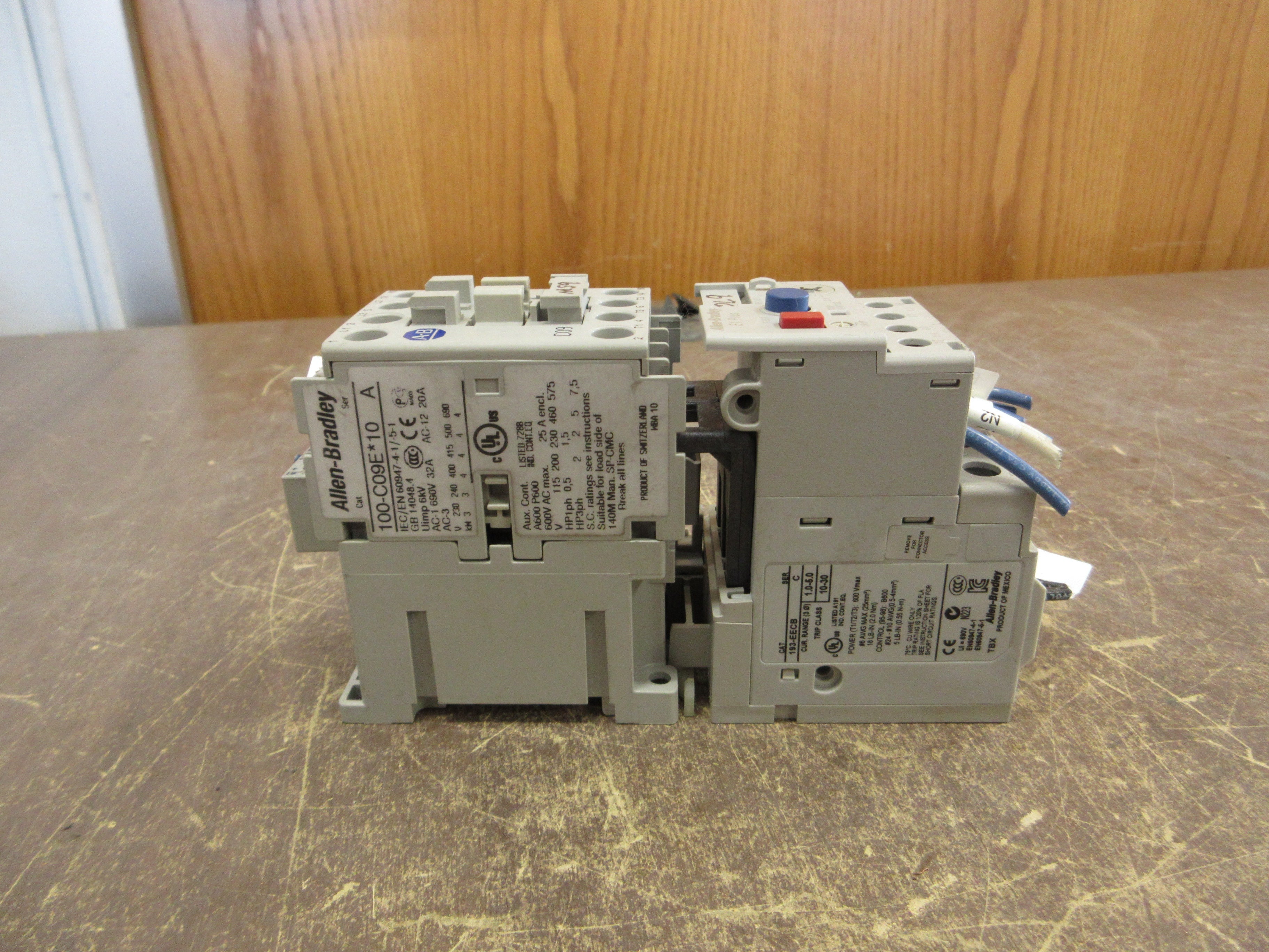 Allen-Bradley Starter 100-C09E*10/193-EECB 24VDC Coil Trip: 1.0-5.0A 600V Used