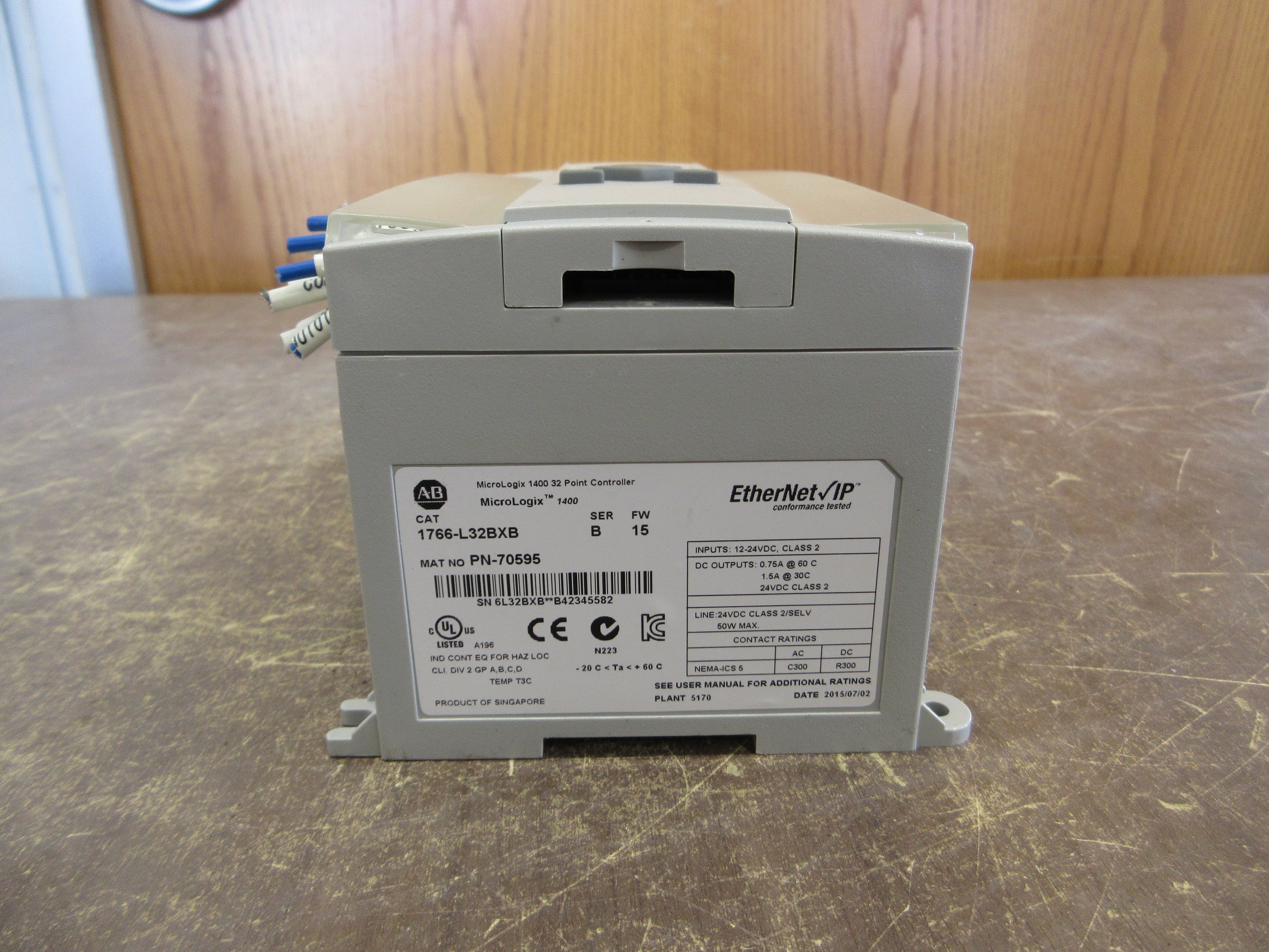 Allen-Bradley MicroLogix 1400 Controller 1766-L32BXB Ser. B FRN. 15 Used