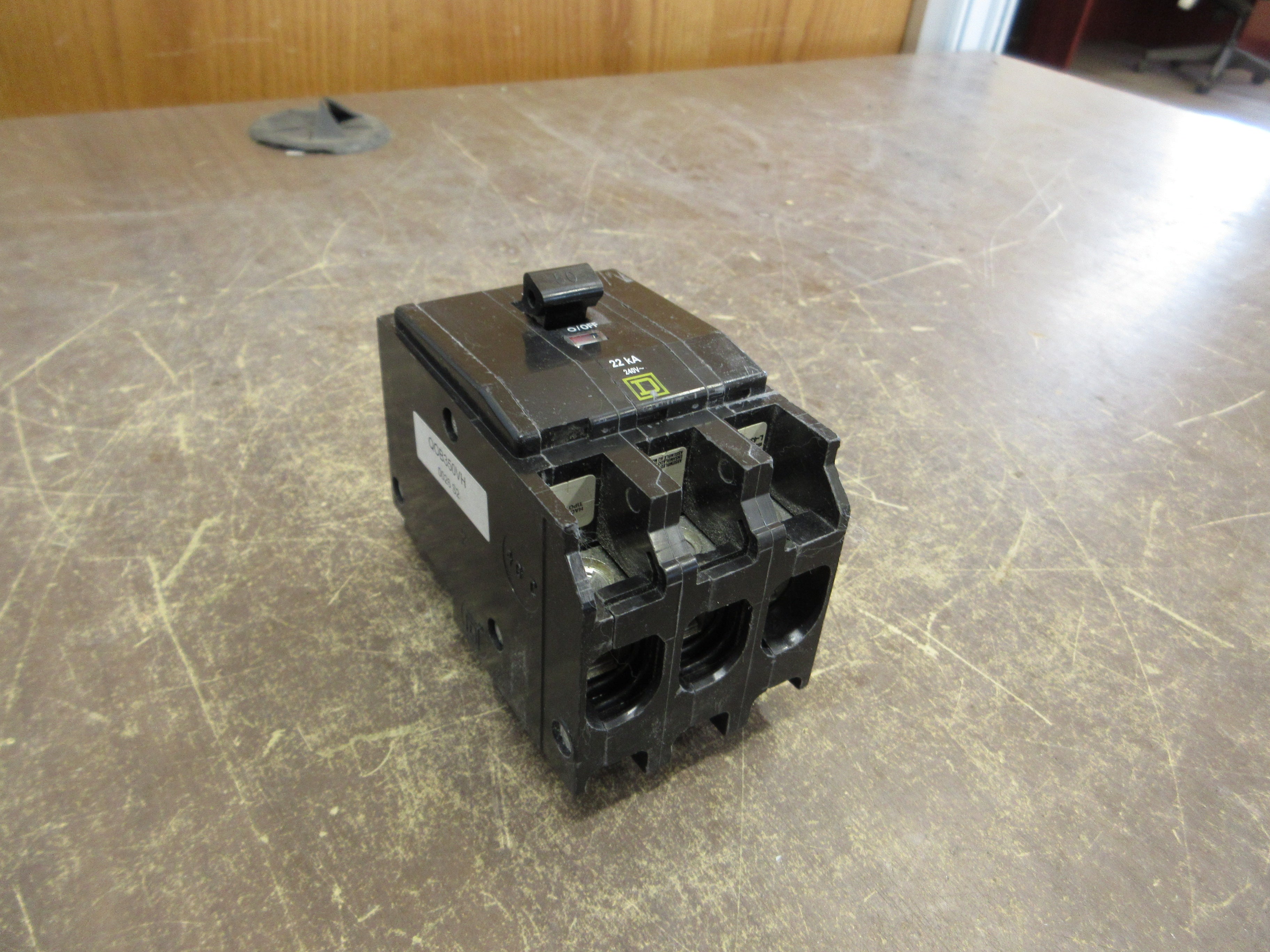Square D Bolt-On Circuit Breaker QOB350VH 50A 240V 3P 22kA Used
