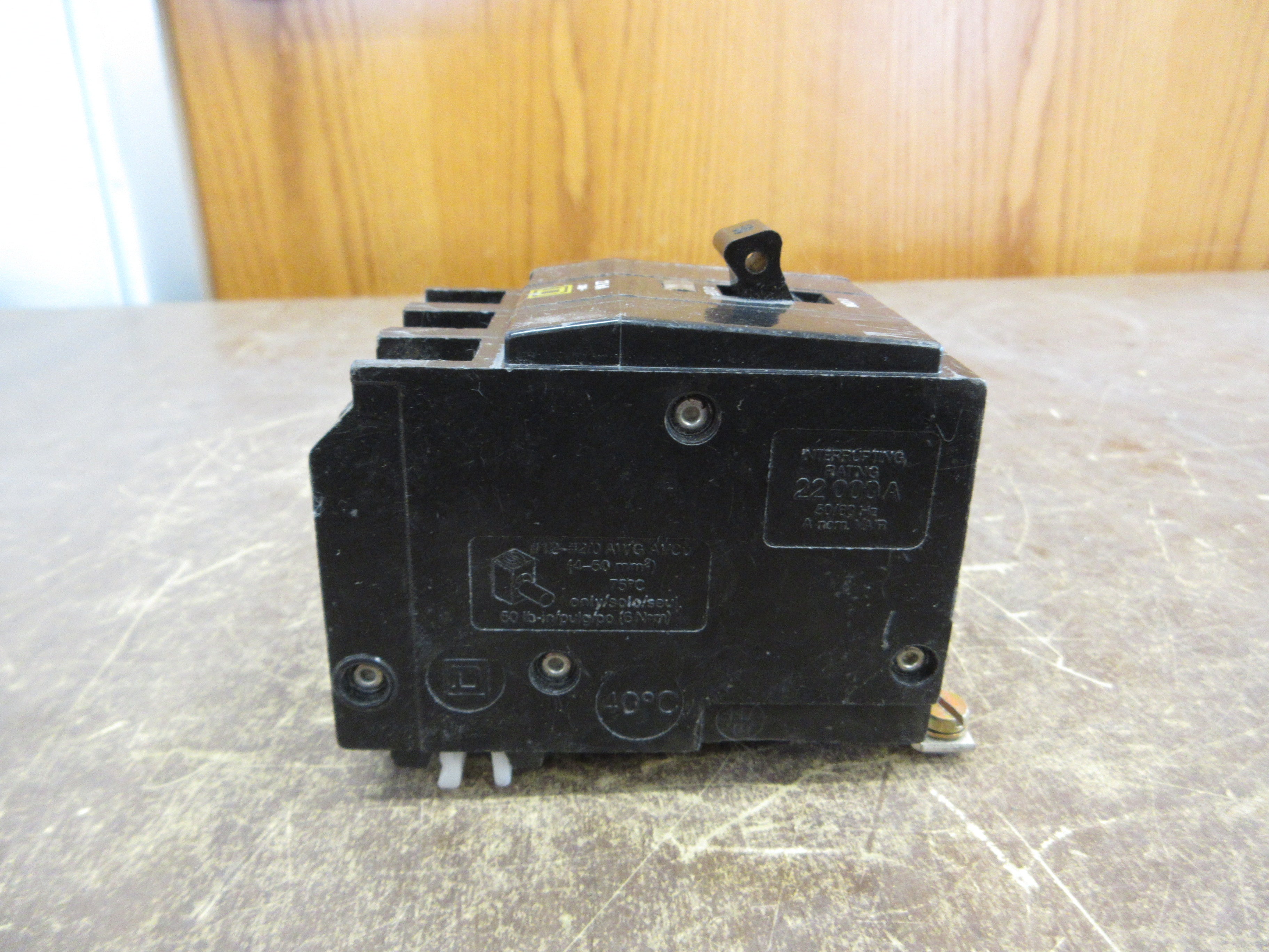 Square D Bolt-On Circuit Breaker QOB350VH 50A 240V 3P 22kA Used