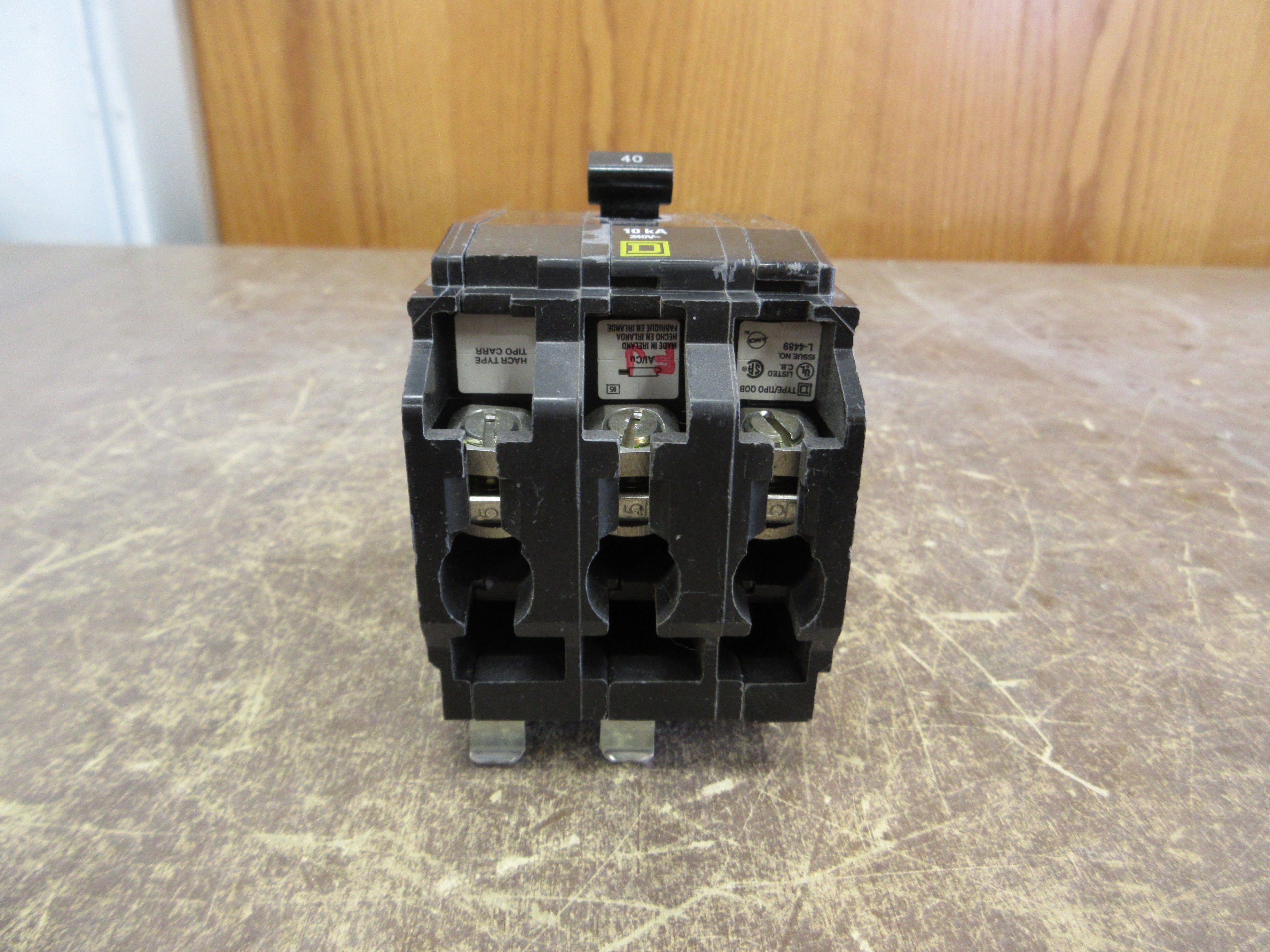Square D Bolt-On Circuit Breaker QOB340 40A 240V 3P Used