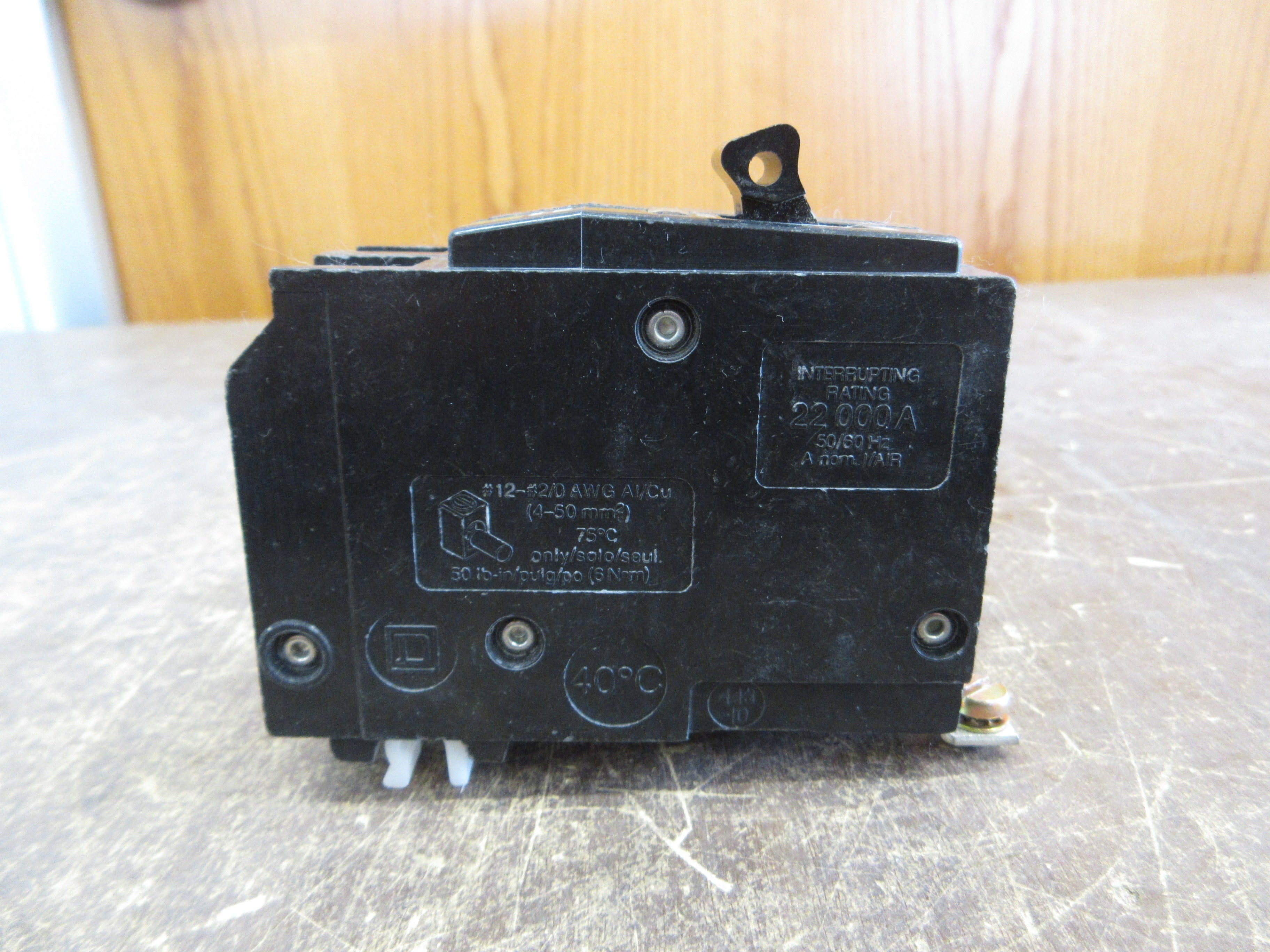 Square D Bolt-On Circuit Breaker QOB240VH 40A 120/240V 2P 22kA Used