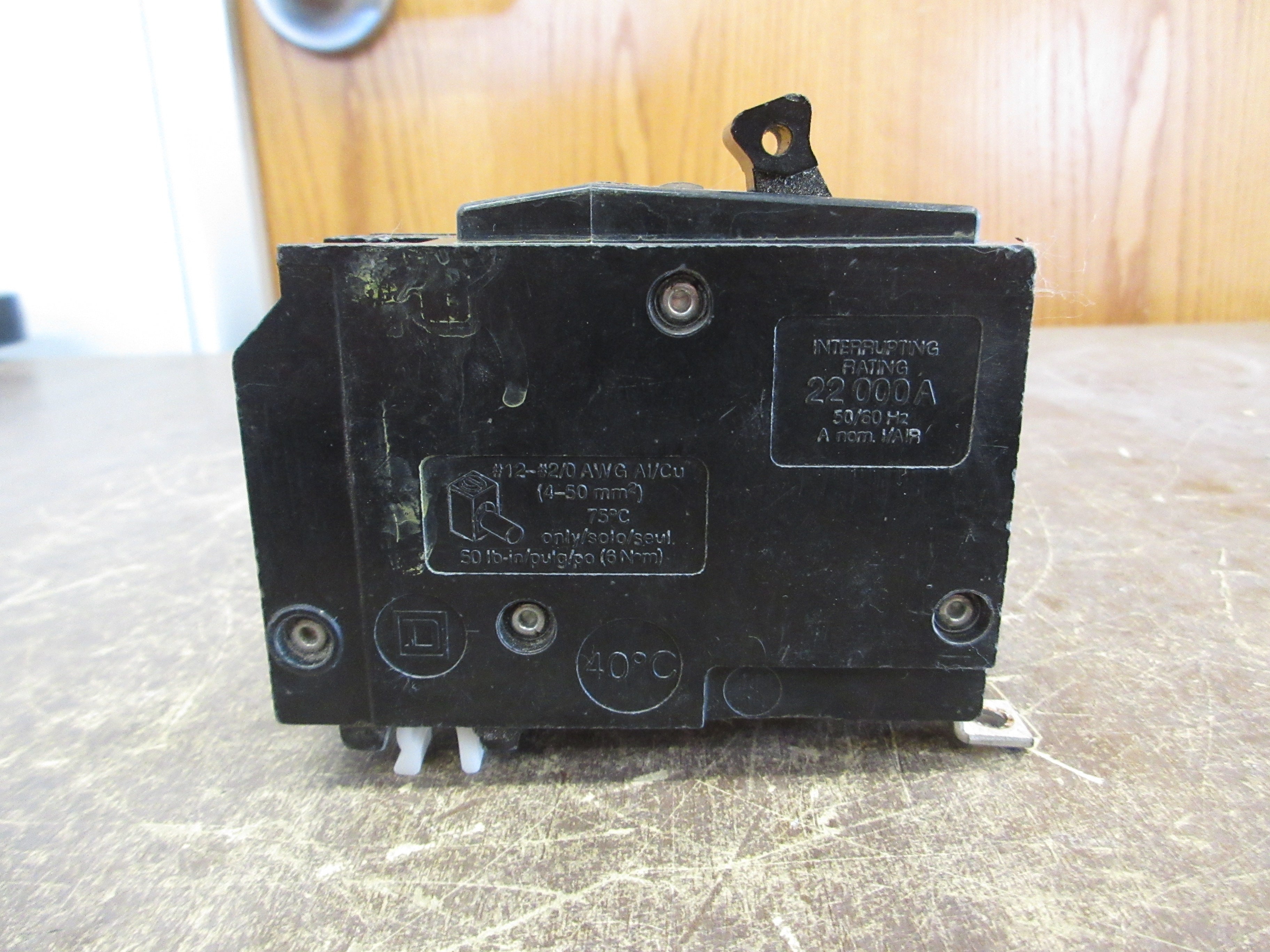 Square D Bolt-On Circuit Breaker QOB260VH 60A 120/240V 2P 22kA Used