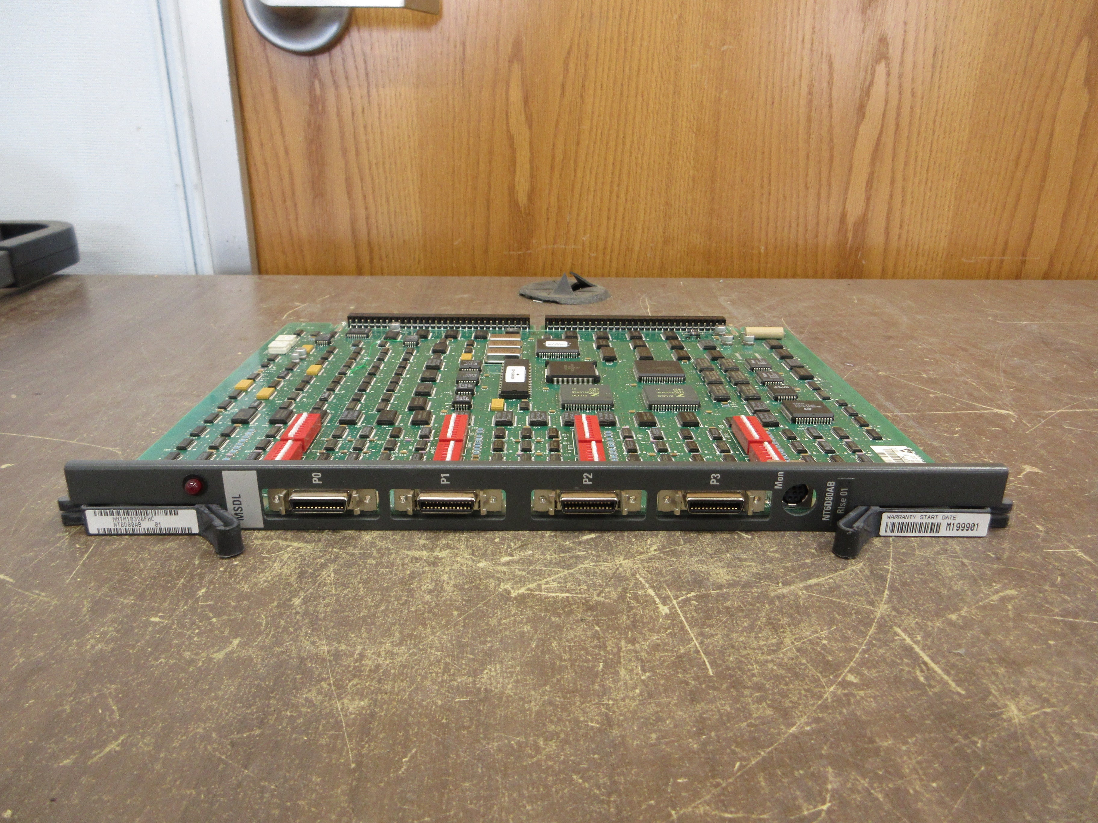Nortel Meridian Multi-Purpose Serial Data Link Card NT6D80AB Rlse 01 Used