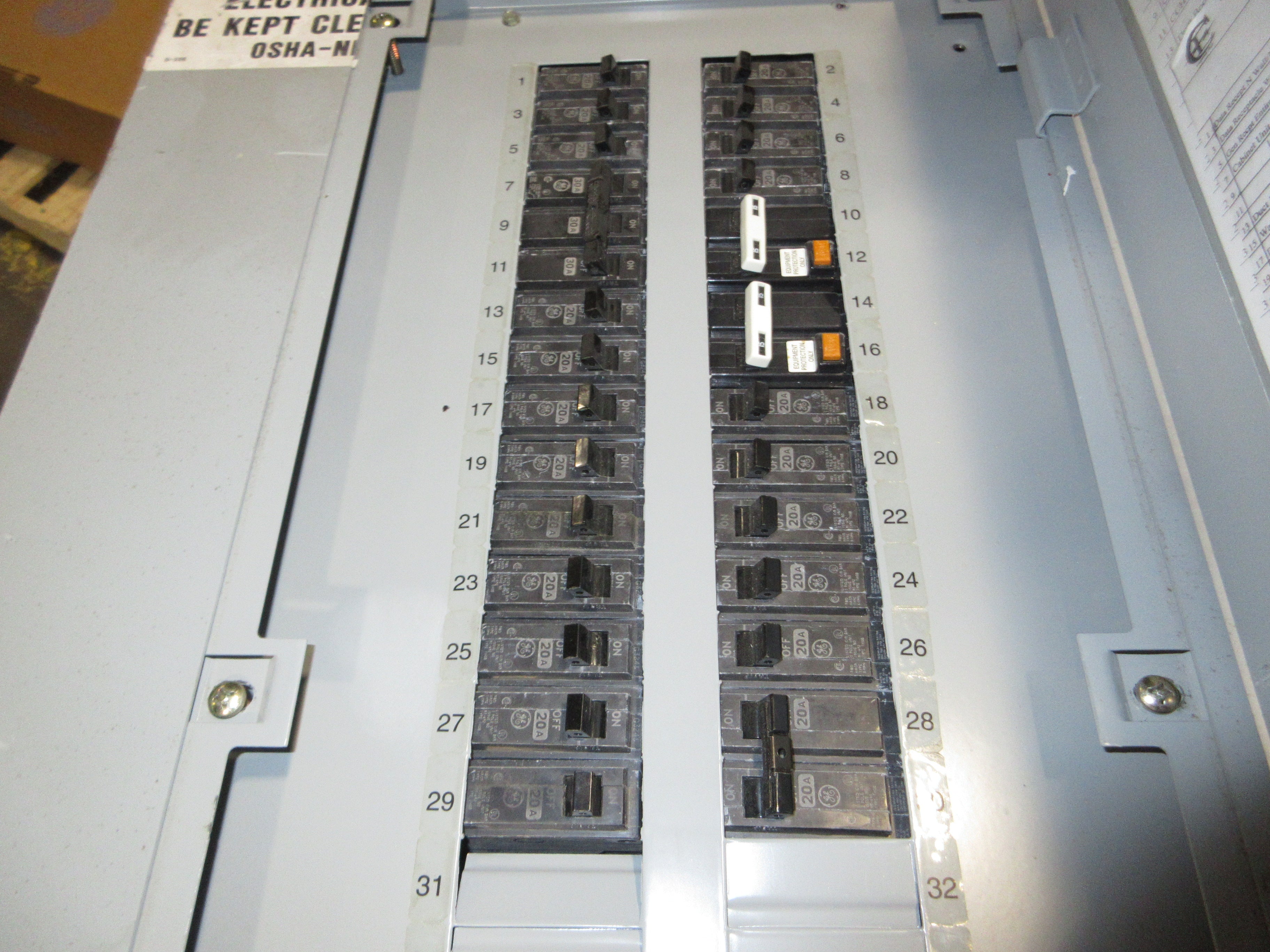 GE Main Breaker Circuit Breaker Panel AQF3421ABX AXL1 100A Main 125A Max 3Ph 4W