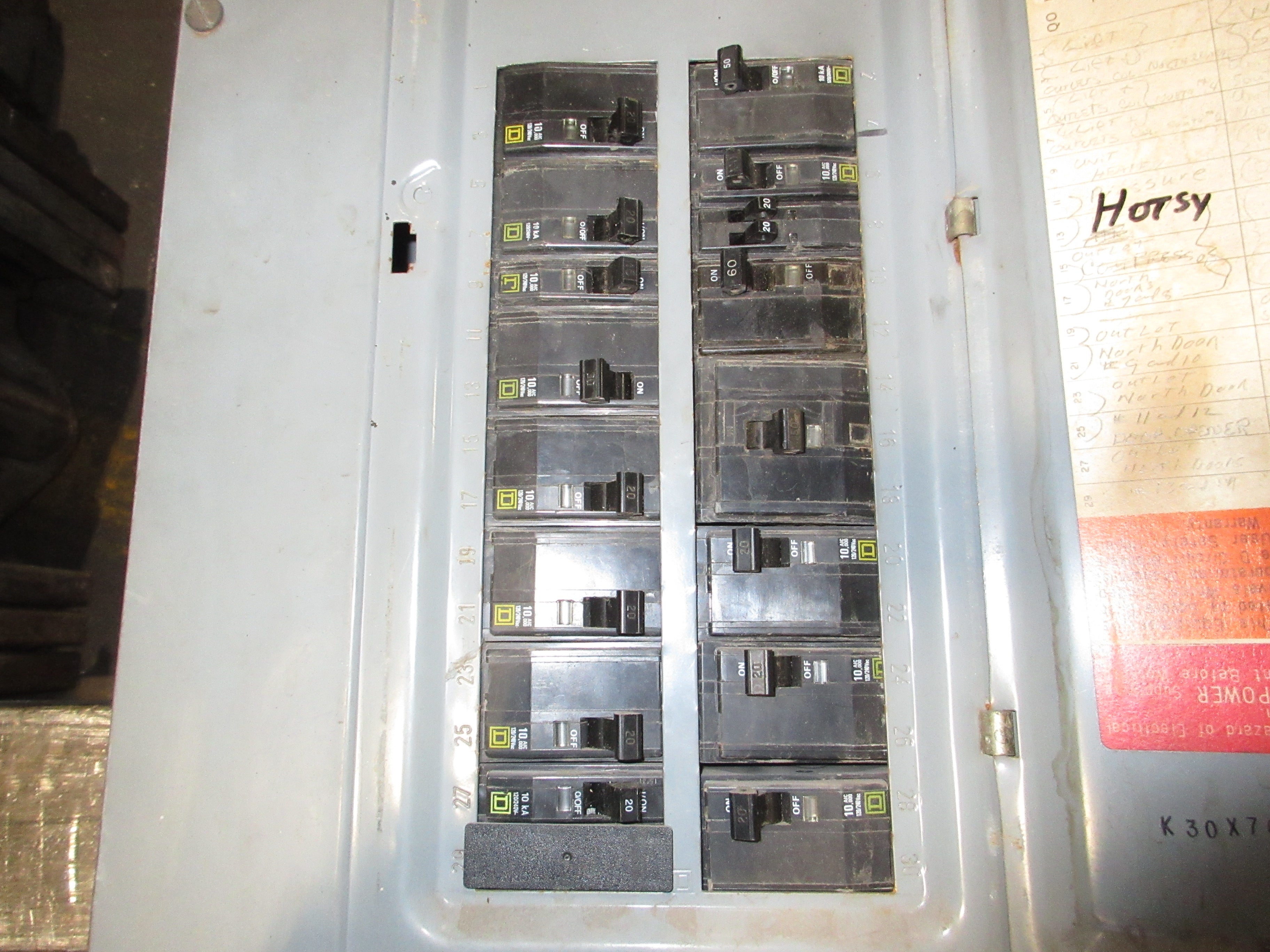 Square D Main Breaker Circuit Breaker Panel QOC430M 125A Main 30-Slot Used
